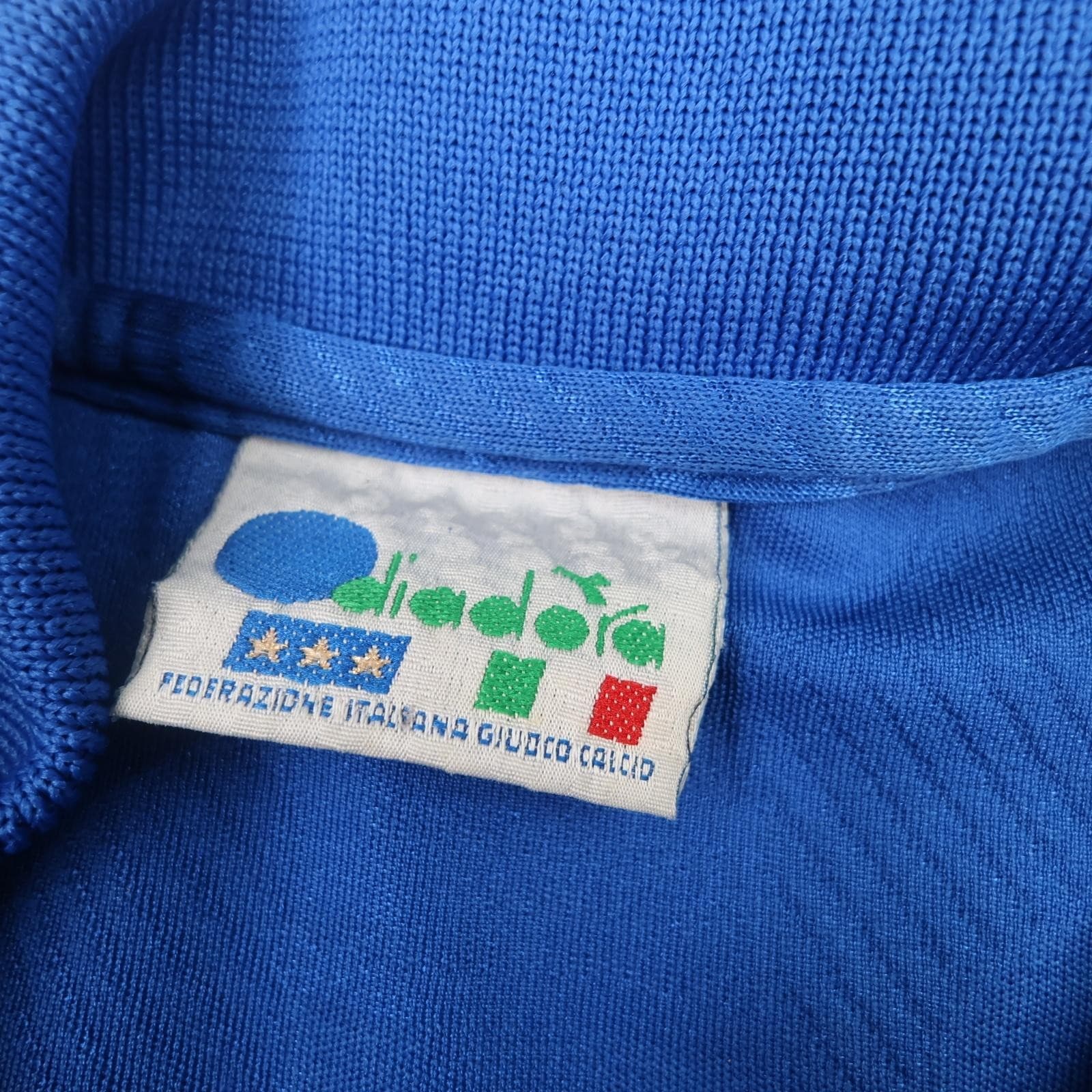 Vintage Italy Home Shirt Mens Small Blue Football Diadora 90s Jersey 1992 1993 photo 5