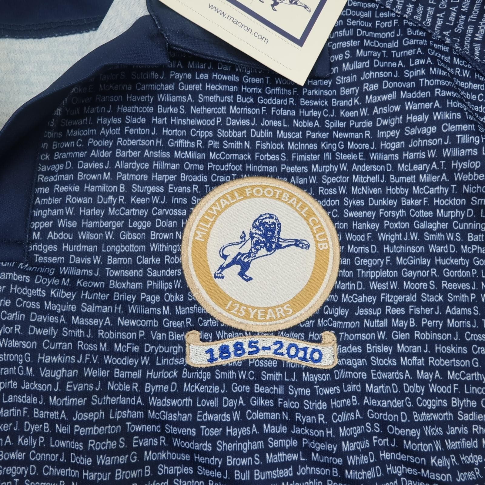 Millwall Shirt Mens 3XL Blue Third 125 Years 2010 2011 Football Macron Polo photo 3