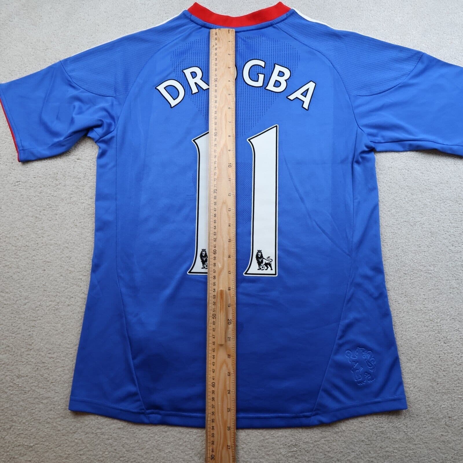 Chelsea Shirt Medium Blue Home Kit 2010 2011 Soccer Jersey Didier Drogba 11 photo 10