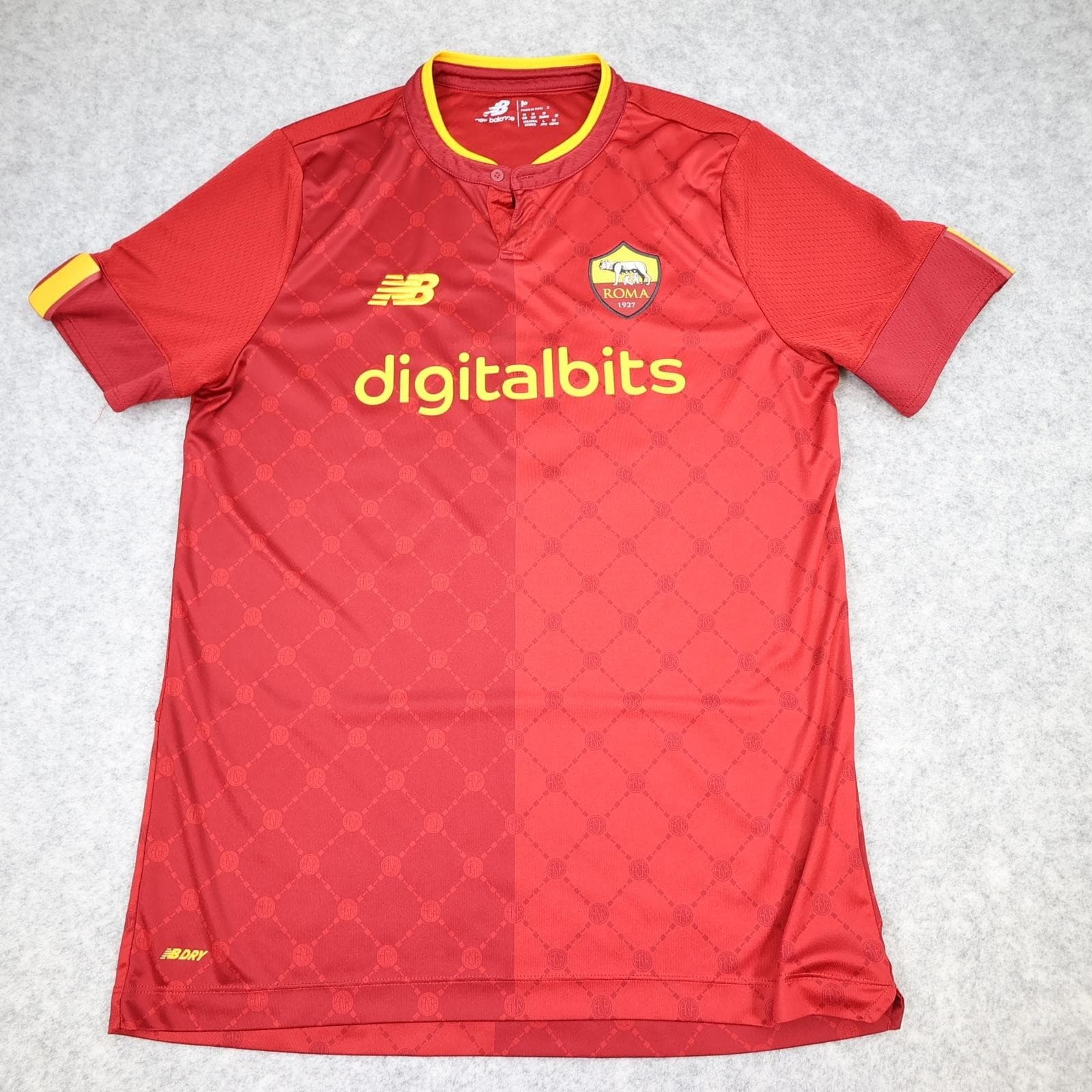 AS Roma Shirt Mens Medium Red Home 2022 2023 New Balance Totti 10 Soccer Jersey photo 2
