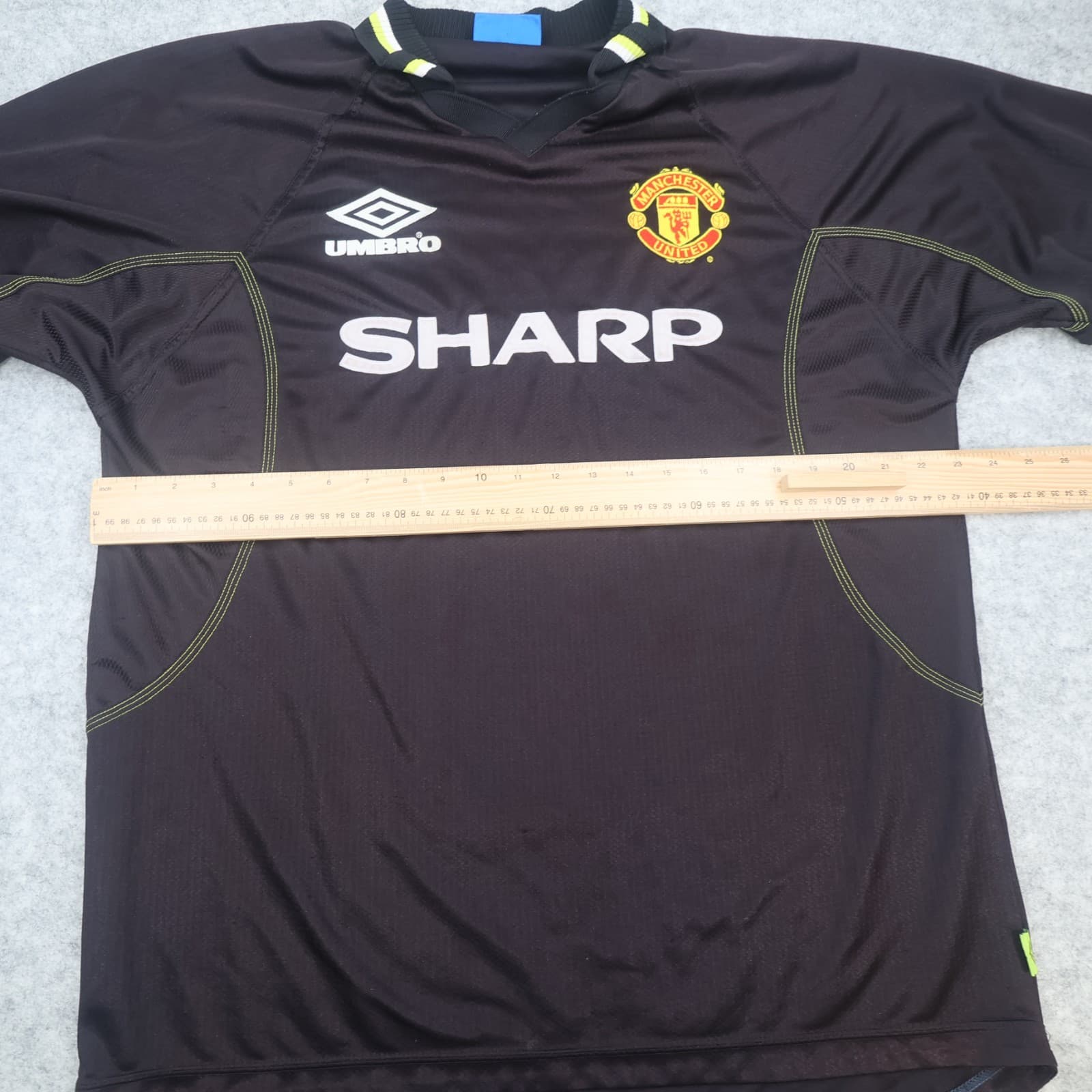 Manchester United Shirt Extra Large Black Third 1998 1999 David Beckham Jersey photo 16