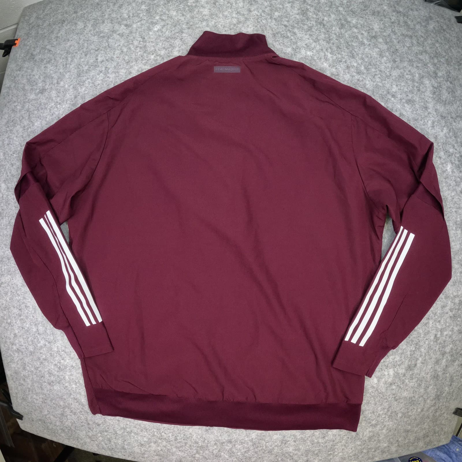 Real Madrid Jacket Extra Large Burgundy adidas Long Sleeve Football Zip photo 2
