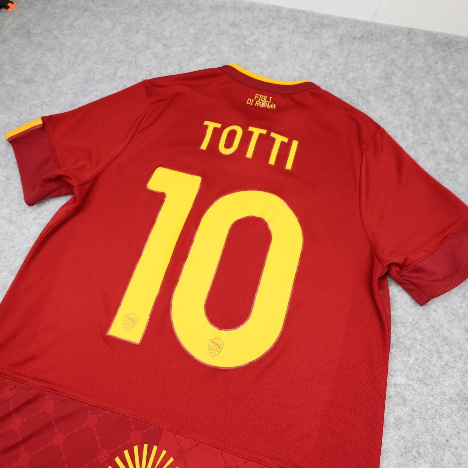 AS Roma Shirt Mens Medium Red Home 2022 2023 New Balance Totti 10 Soccer Jersey photo 8