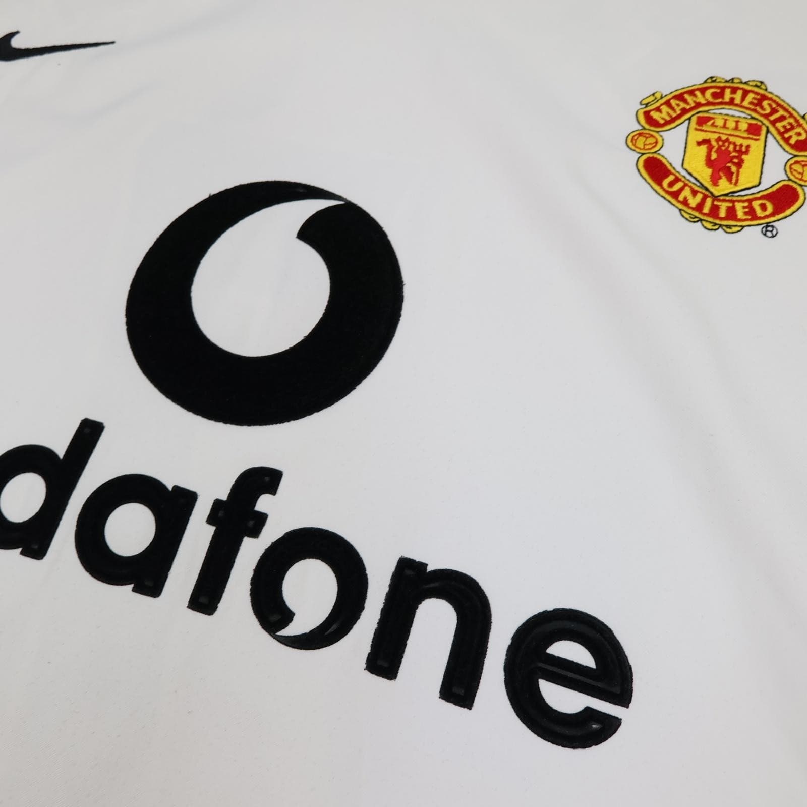 Manchester United Shirt Mens 2XL White Away 2002 2003 Nike Beckham 7 Jersey photo 5