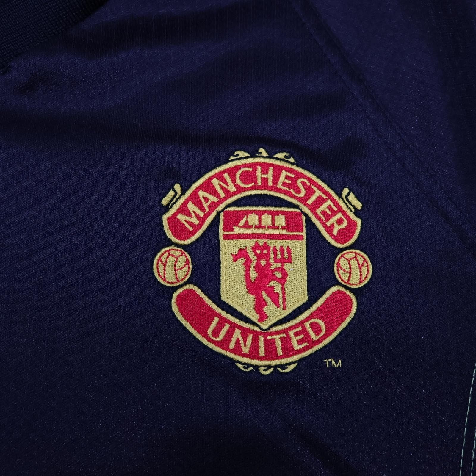 Vintage Manchester United Shirt Mens Medium Black 3rd Kit 1998 1999 Umbro Stam 6 photo 10