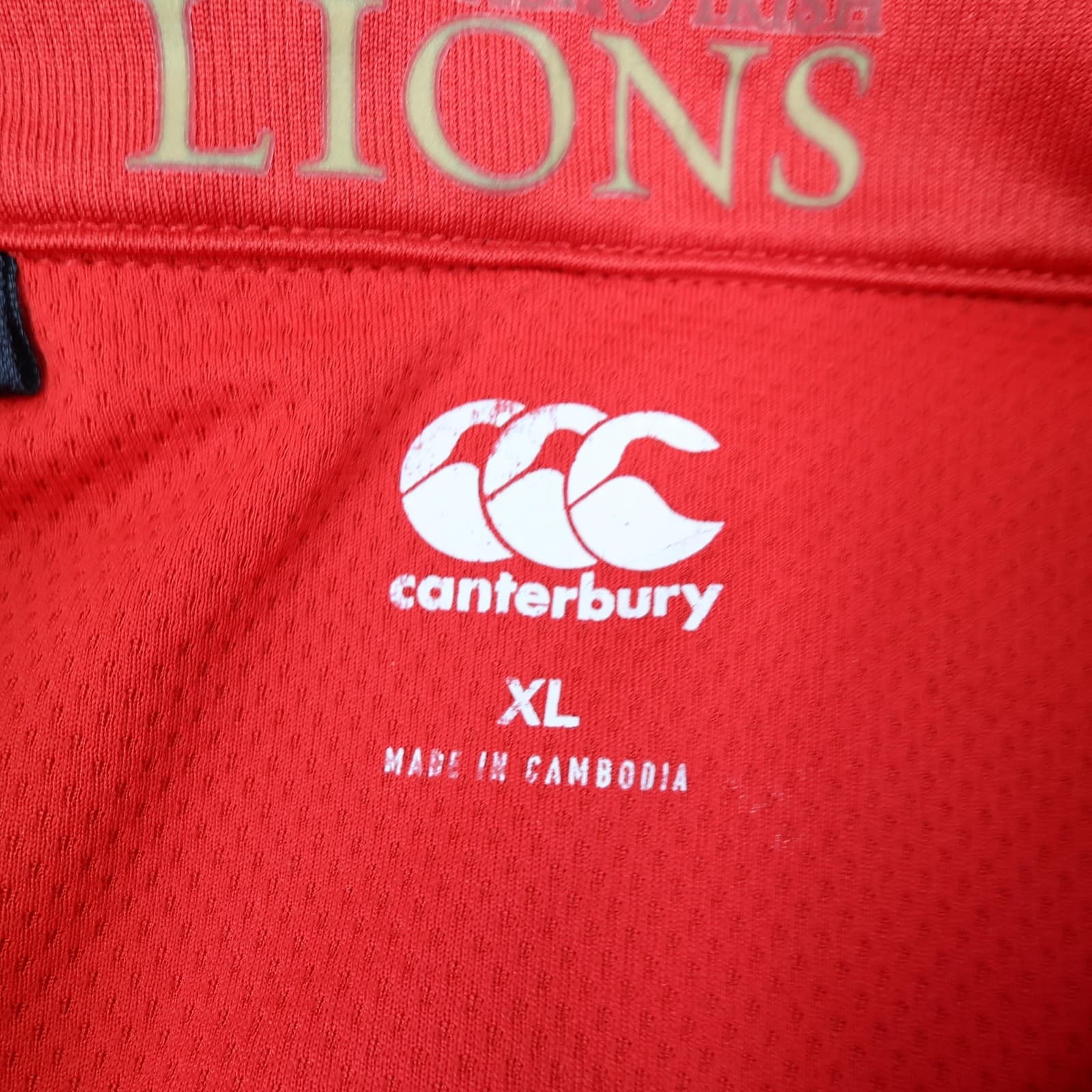 British & Irish Lions Shirt Mens XL Red Rugby Union Jersey Canterbury Vaposhield photo 4