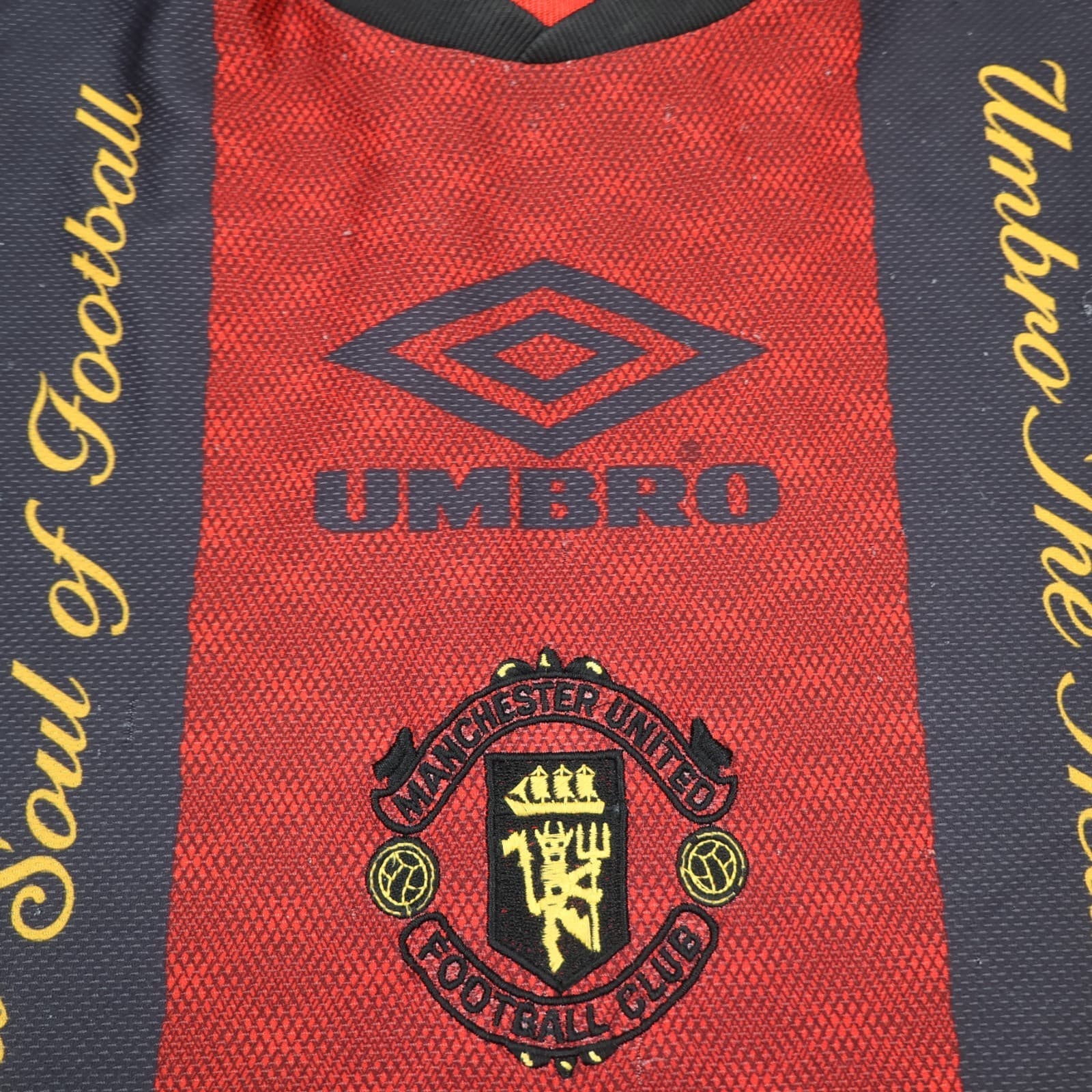 Vintage Manchester United Shirt Medium Red Training Kit 1994 1995 Umbro Jersey photo 3