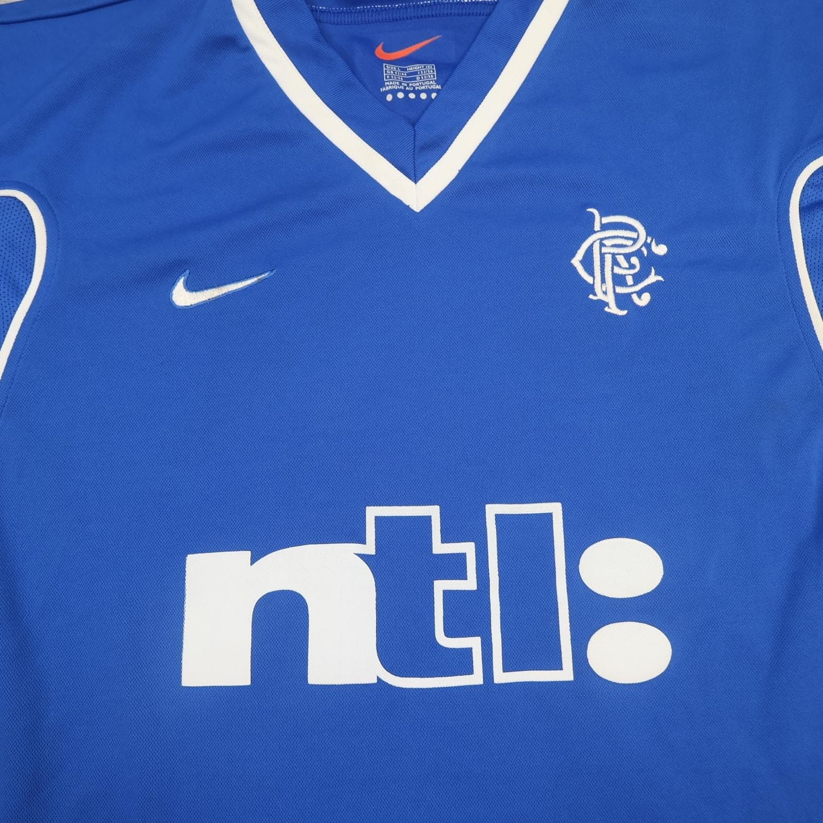 Vintage Rangers Shirt Mens Large Blue Home 1999 2000 Soccer Nike Ntl Jersey photo 3