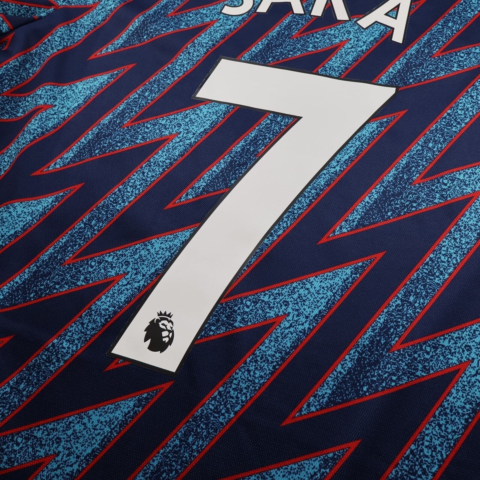 Arsenal Shirt Medium Blue Third Kit 2021 2022 Adidas Football Jersey Saka 7 photo 6