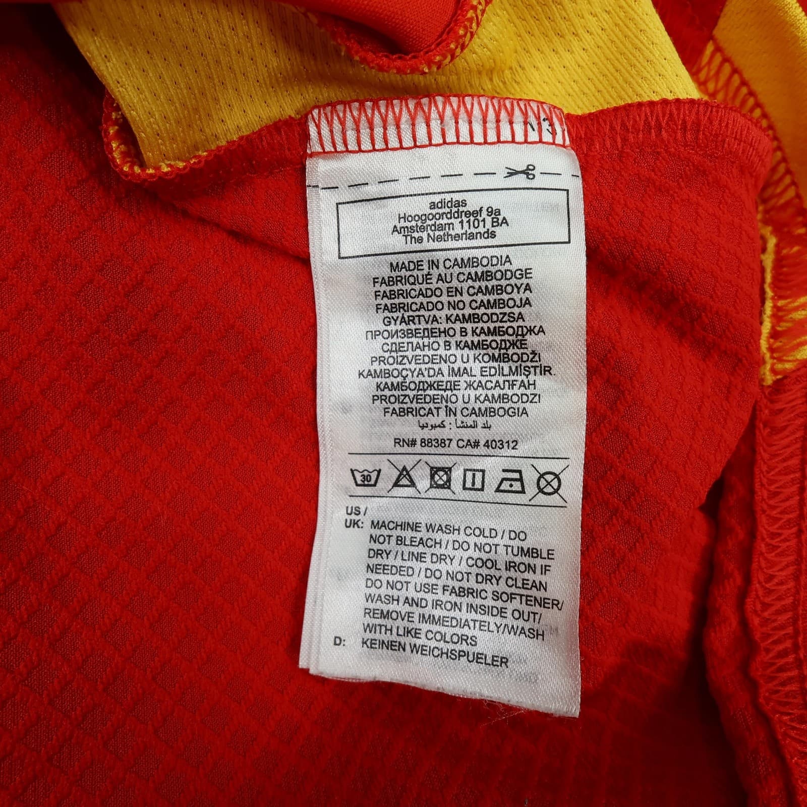 Spain Home Shirt Mens Large Red 2024 2025 Football Adidas Soccer Jersey photo 11