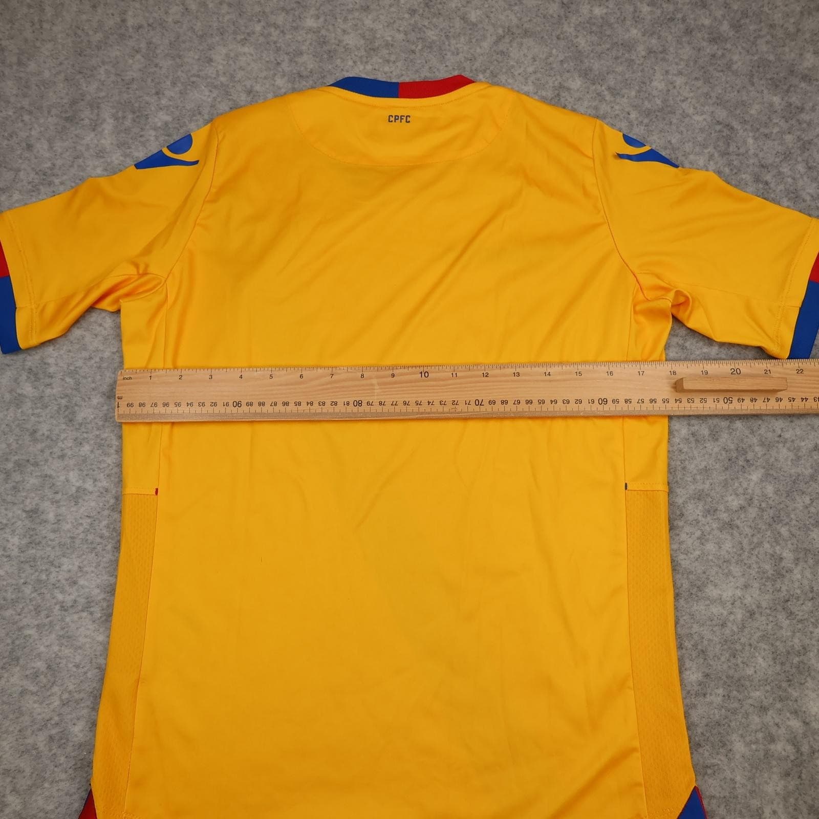 Crystal Palace Away Shirt Mens Small Yellow Football Macron EA Sports Jersey photo 6