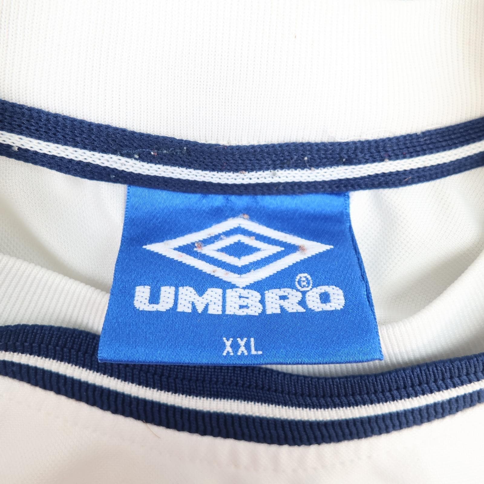 England Home Shirt Mens 2XL White 1999 2001 Three Lions Umbro VAPA TECH Jersey photo 8