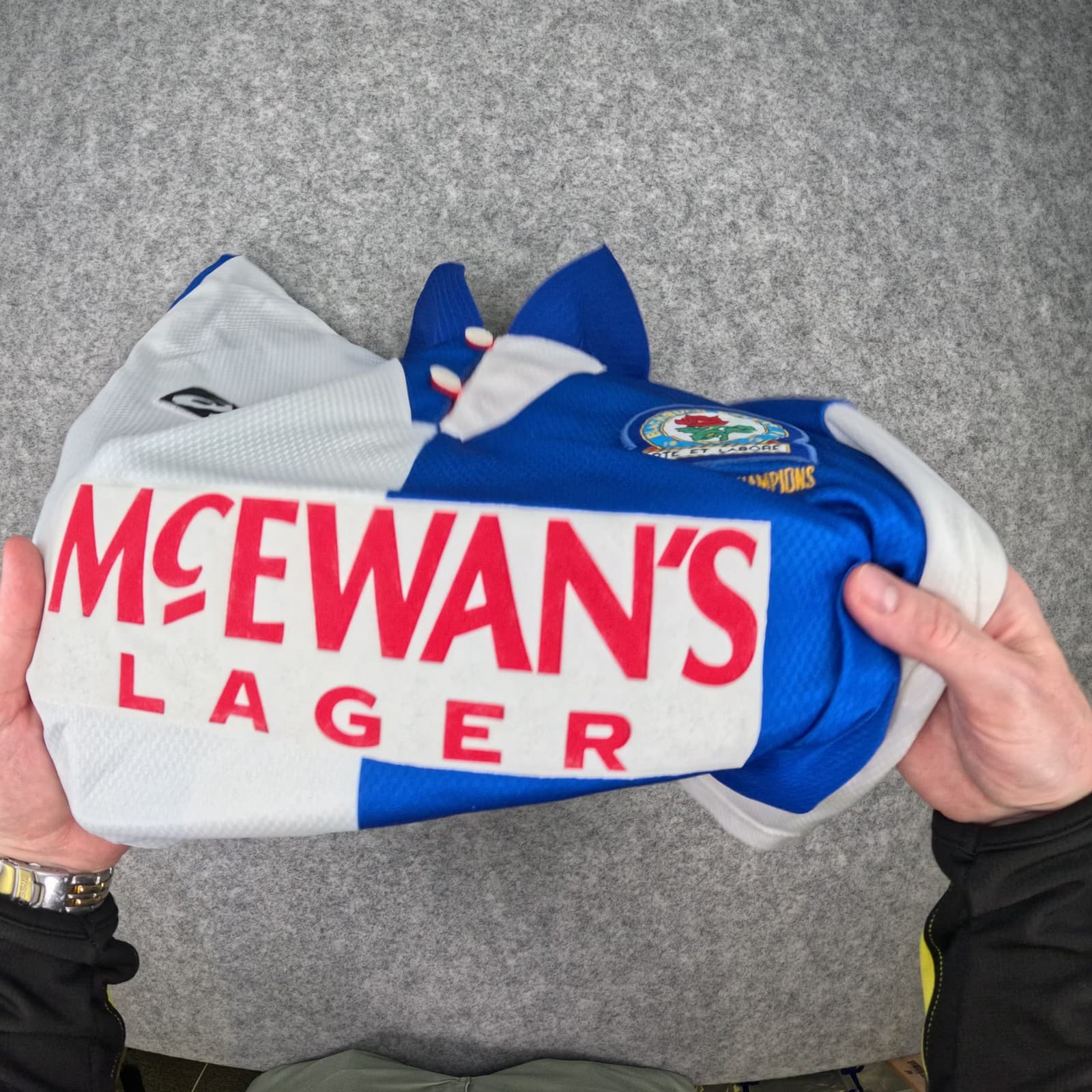 Blackburn Rovers Football Shirt Large 1994 1995 Asics Premier League Champions photo 7