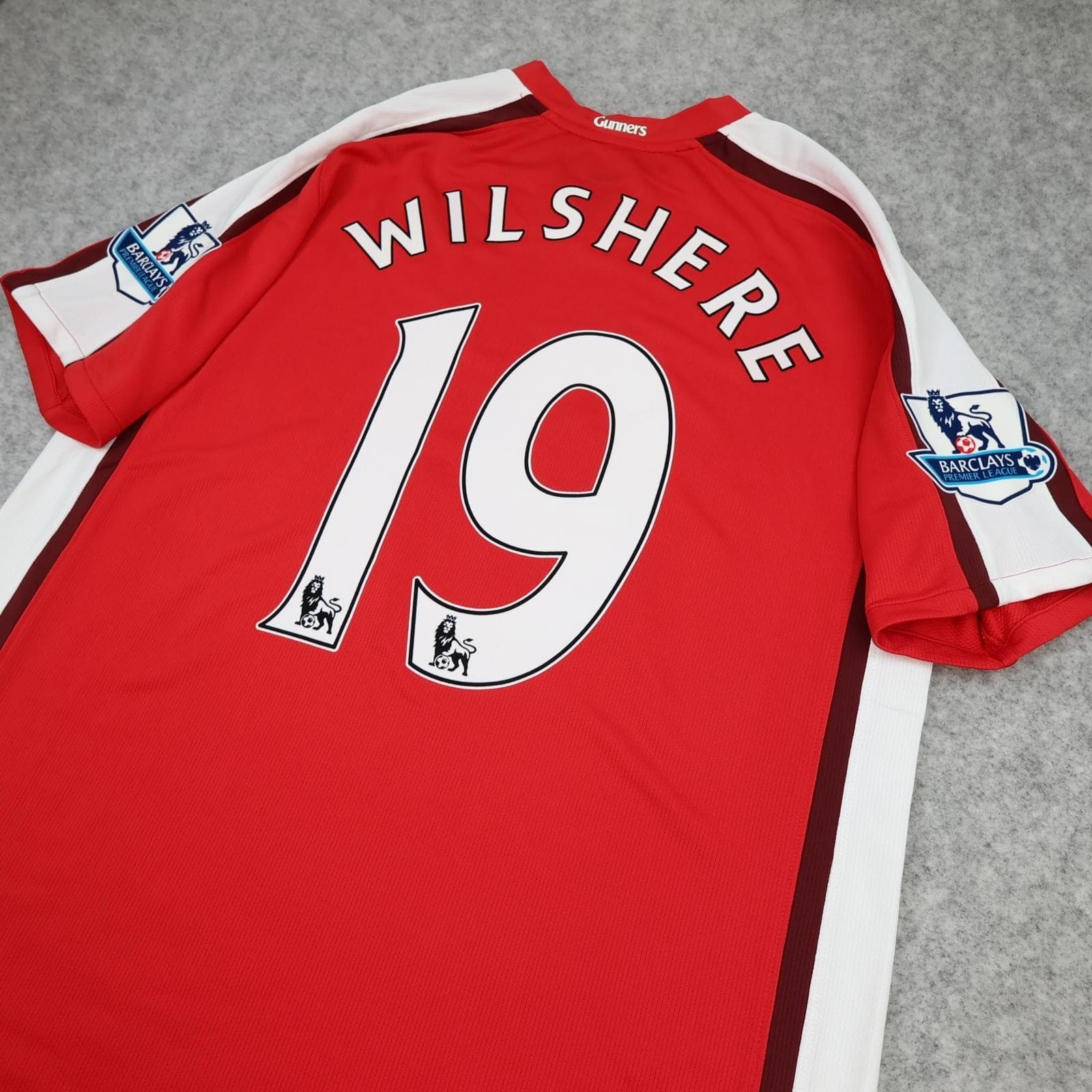Arsenal Shirt Mens Large Red Home 2008 2010 Nike Wilshere 19 Soccer Jersey photo 11