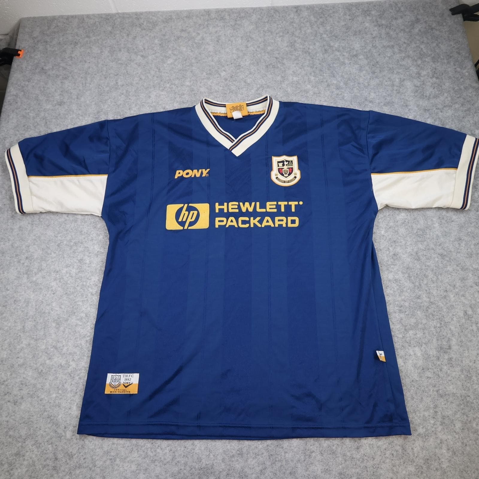 Vintage Tottenham Hotspur Shirt Mens XL Blue Away 1997 1998 Football Pony HP