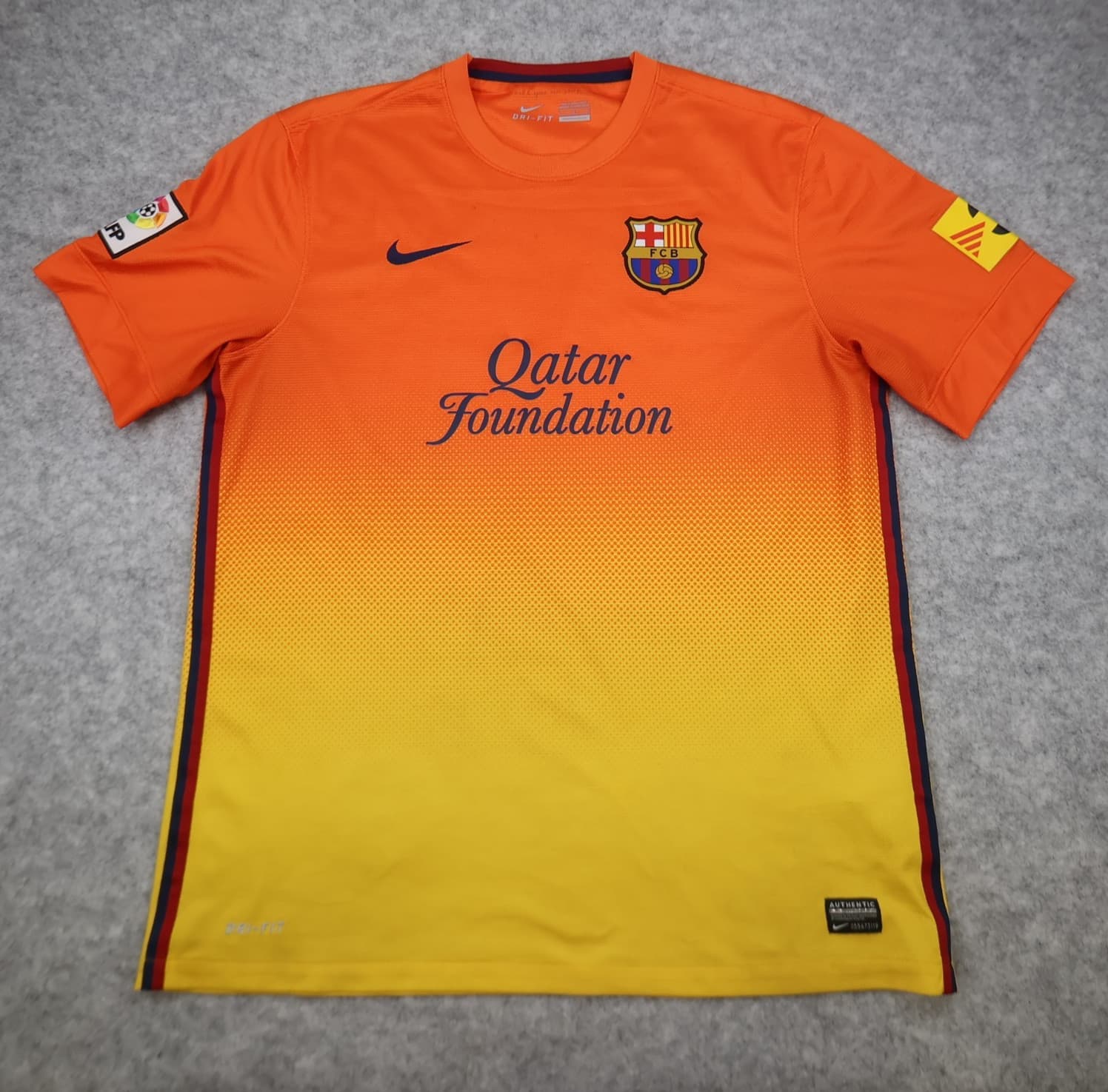 Barcelona Shirt Large Orange Away Kit 2012 2013 Nike Soccer Jersey
