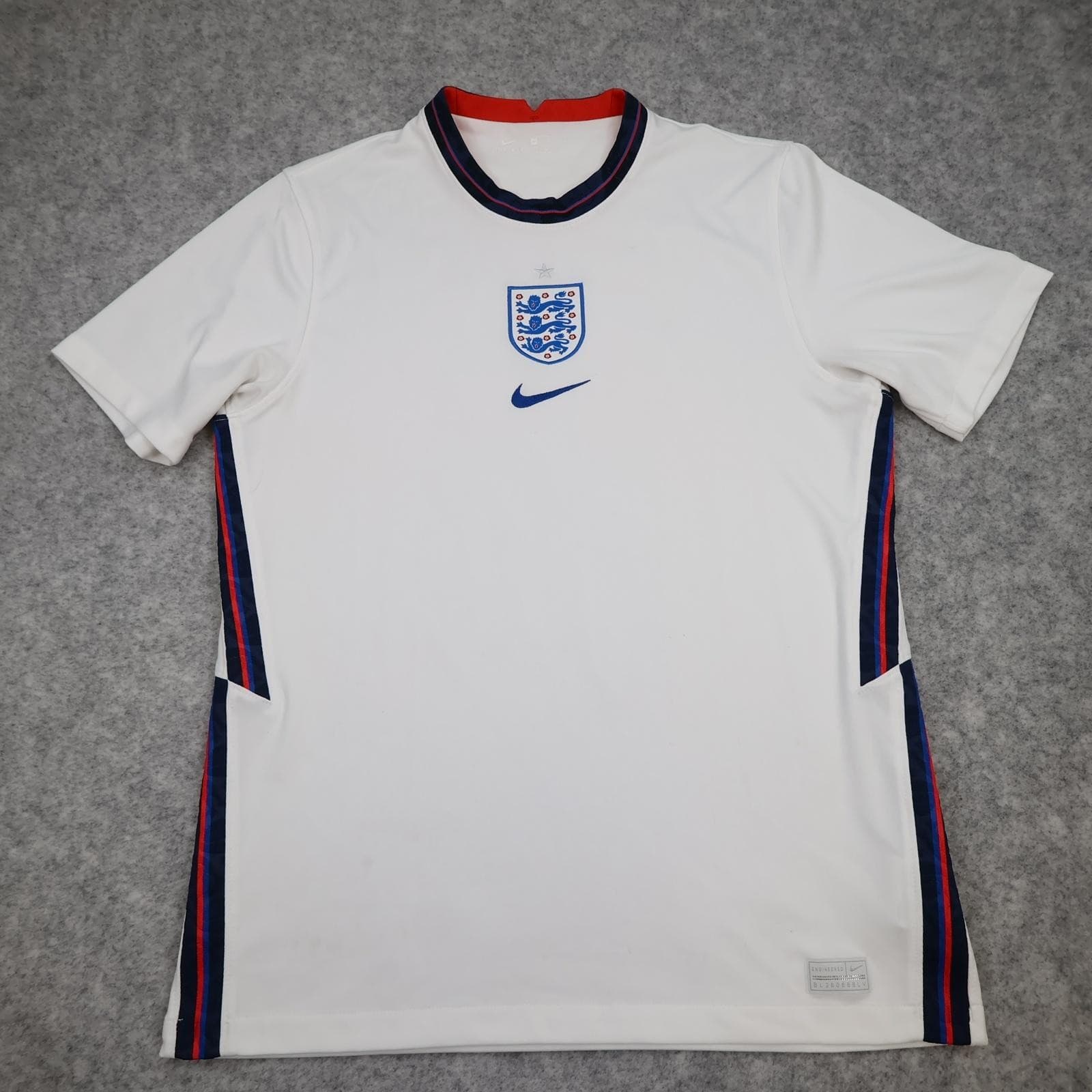 England Home Shirt Mens Medium White 2020 2021 Nike Dri Fit Mount 19 Jersey photo 2
