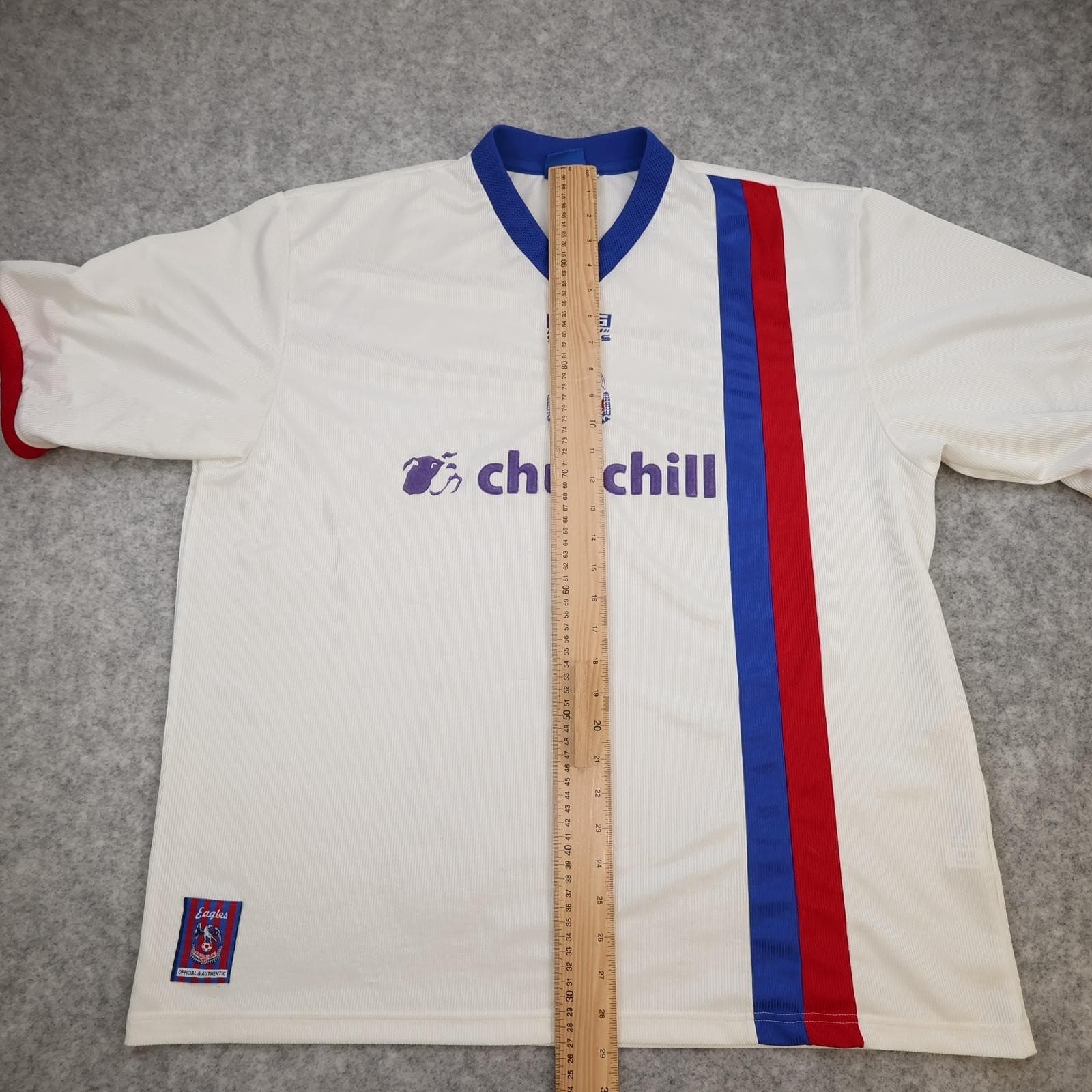 Vintage Crystal Palace Away Shirt Mens 2XL White 1999 2000 TFG Churchill photo 13