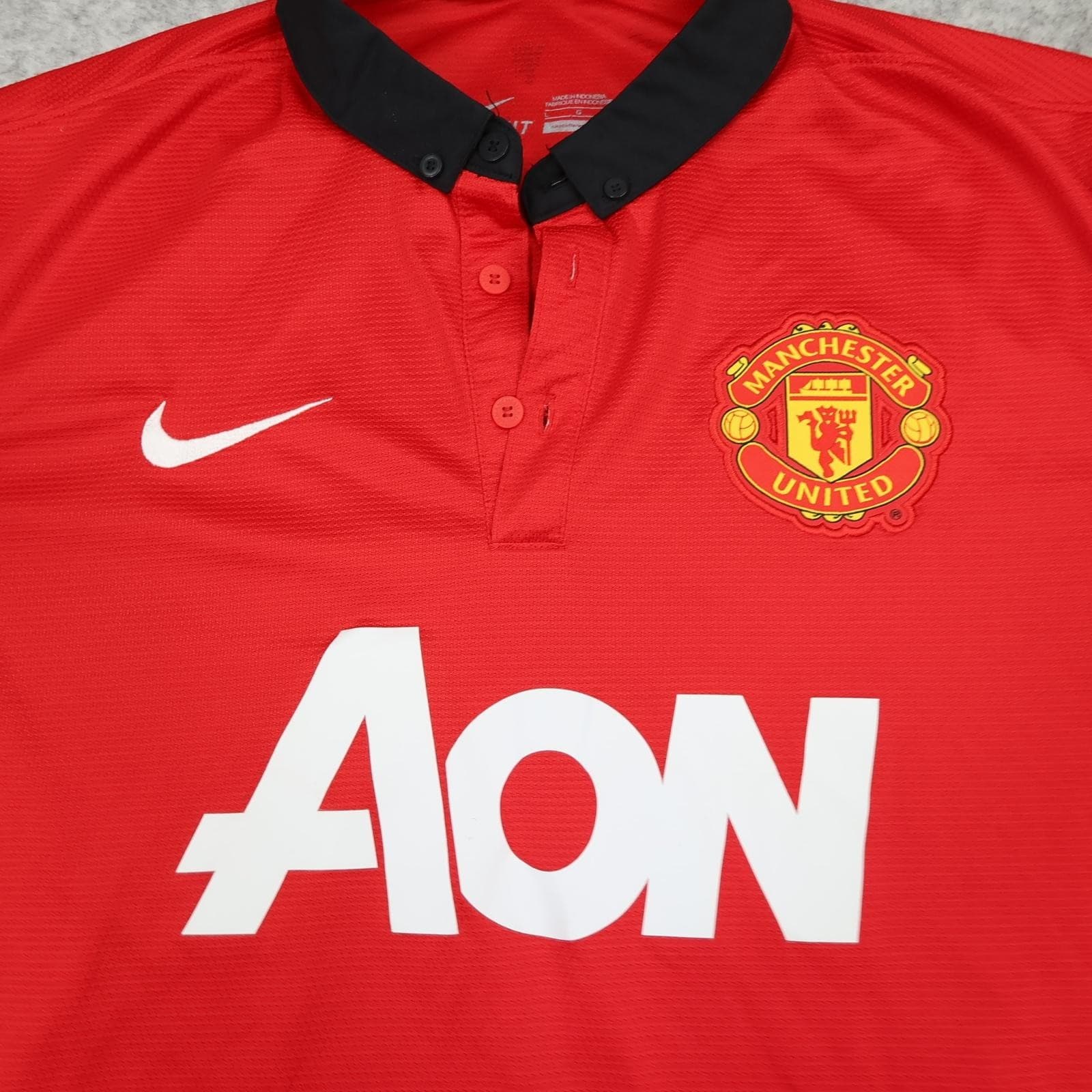 Manchester United Shirt Mens Large Red Home 2013 2014 Football Nike V Persie 20 photo 8