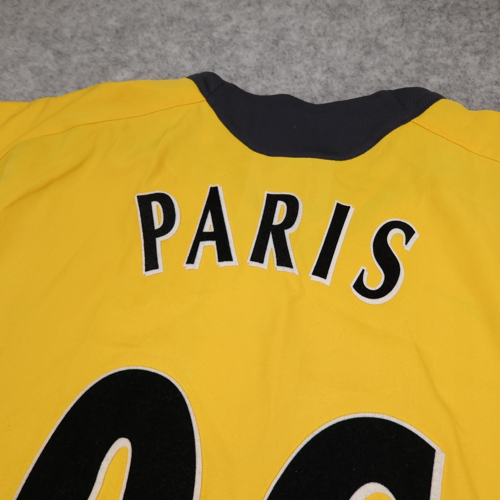 Vintage Arsenal Shirt Mens XL Yellow Away EPL Football Nike O2 Paris 06 photo 8
