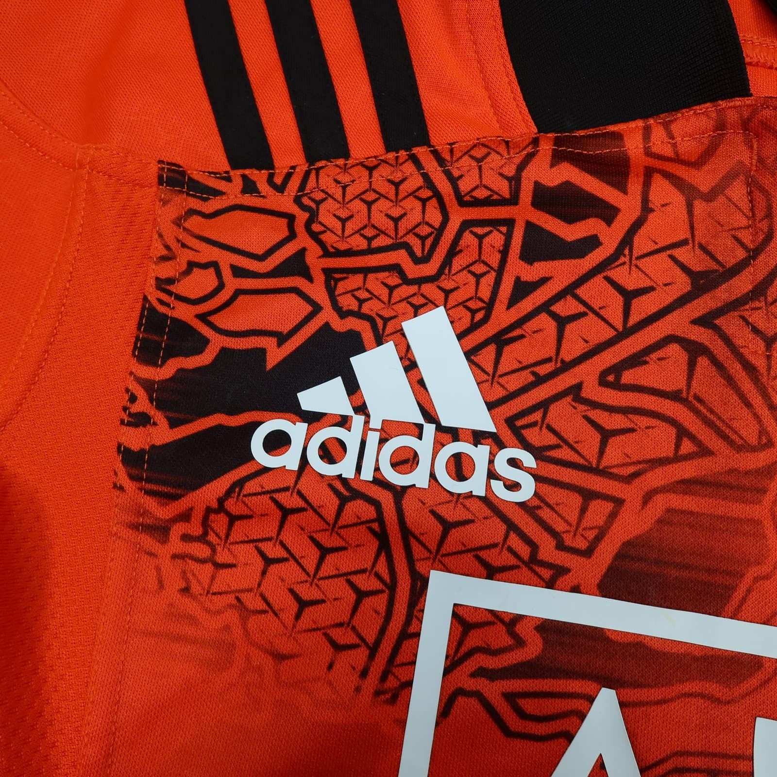 New Zealand All Blacks Shirt Mens Medium Orange Alternate Rugby Adidas 2017 photo 5