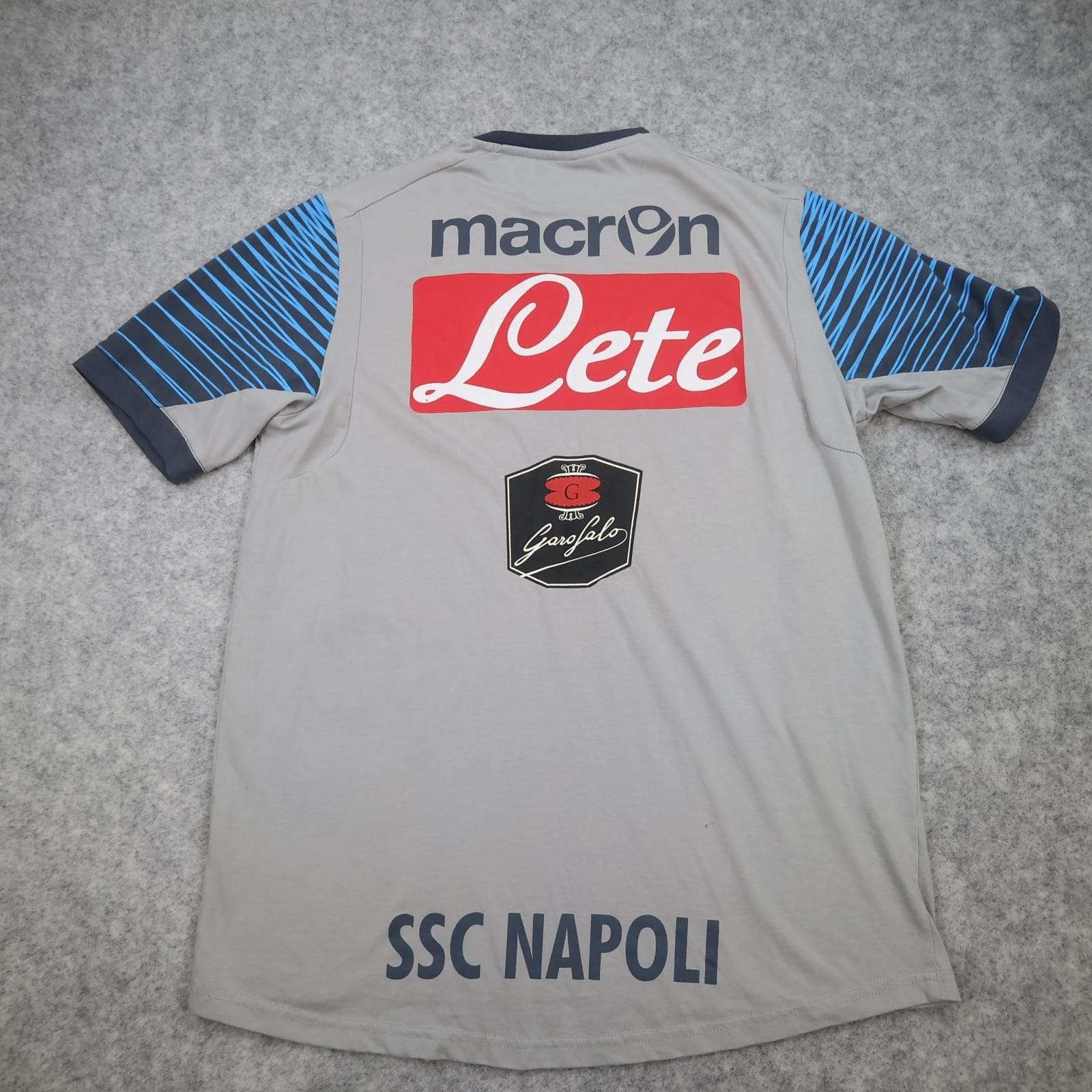 SSC Napoli Training Shirt Mens XL Grey Football Macron 2014 2015 Jersey photo 13