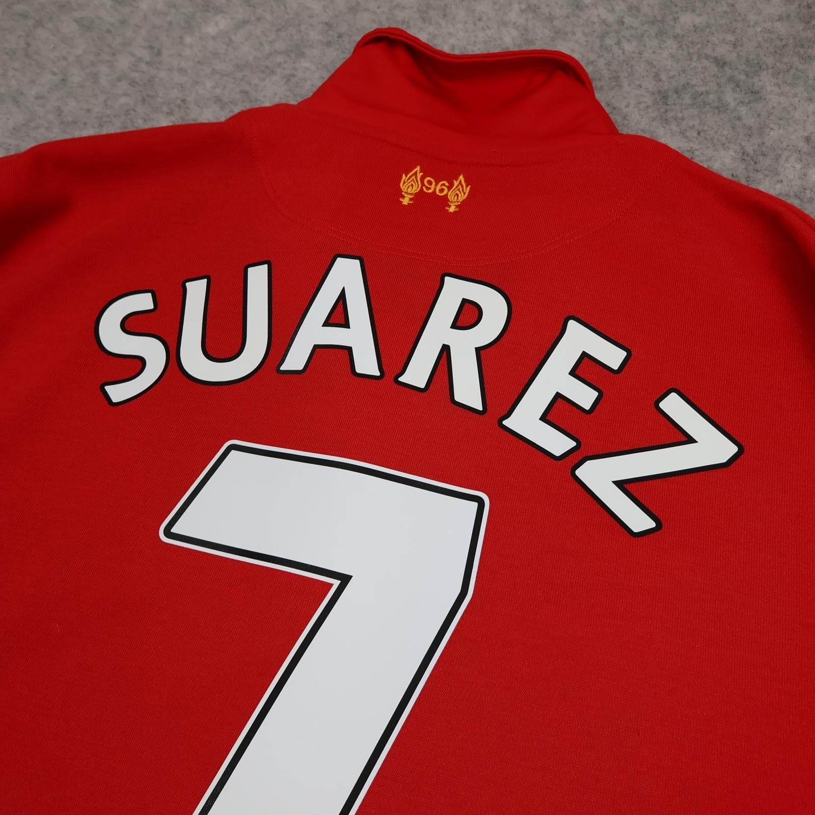 Liverpool Shirt Mens Large Red Home 2012 2013 EPL Warrior Suarez 7 Soccer Jersey photo 8