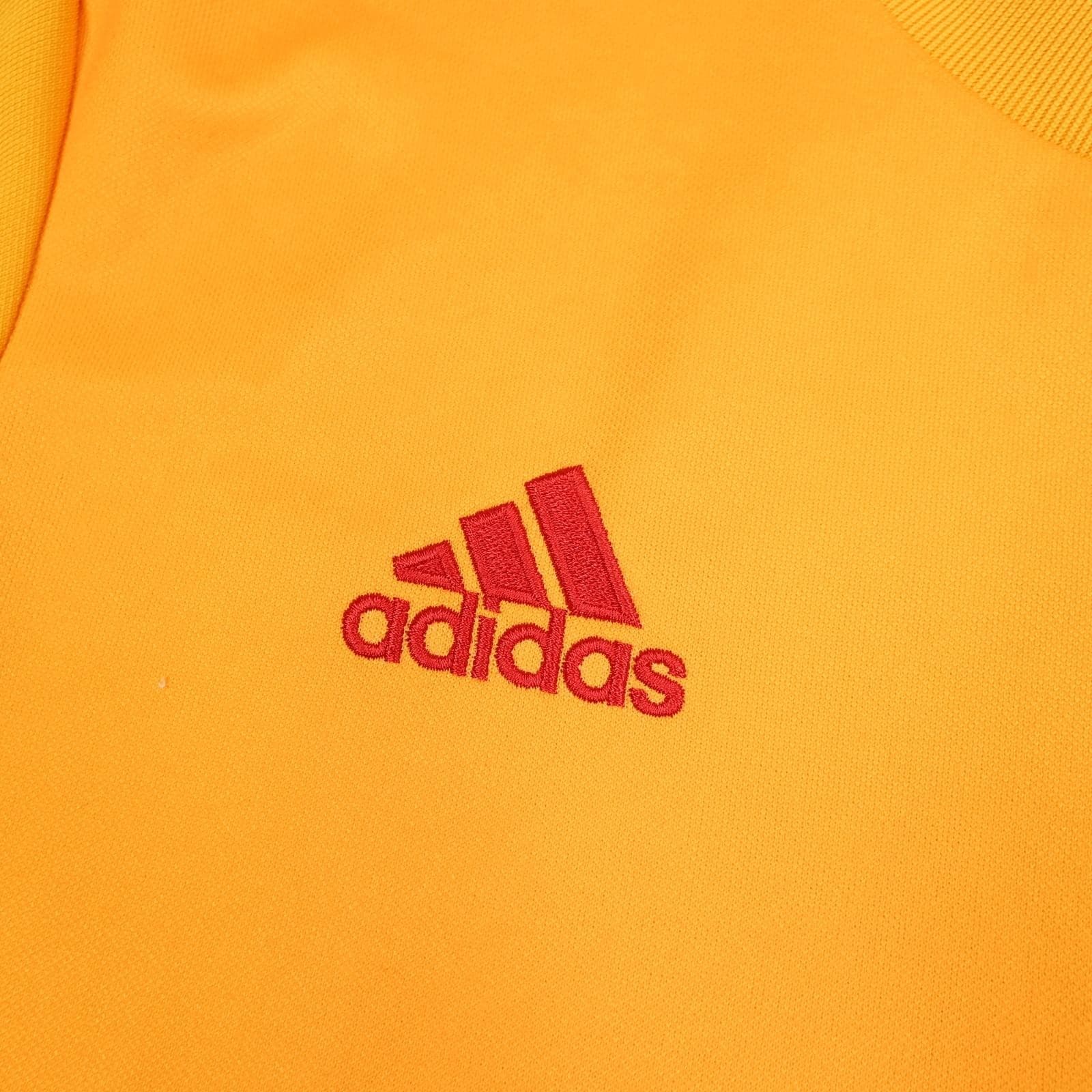 Spain Shirt Mens Medium Yellow Long Sleeve Training Football Adidas Climacool photo 5