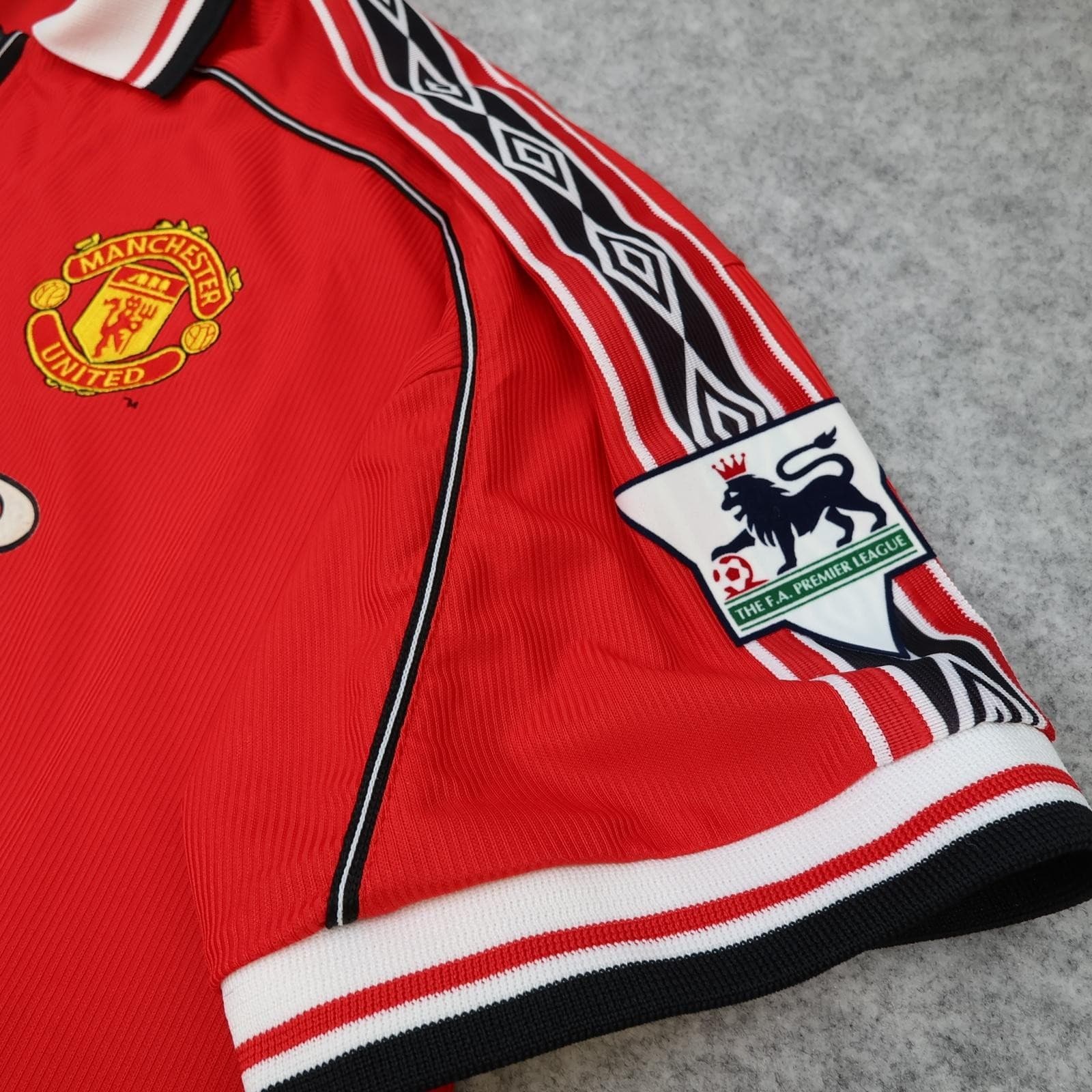 Manchester United Shirt Mens 2XL Home 1998 2000 Umbro Beckham 7 Soccer Jersey photo 8