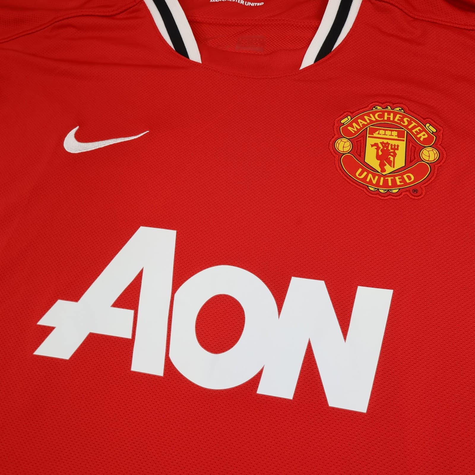 Manchester United Shirt Mens 2XL Red Home 2011 2012 EPL Nike Valencia 25 Jersey photo 3