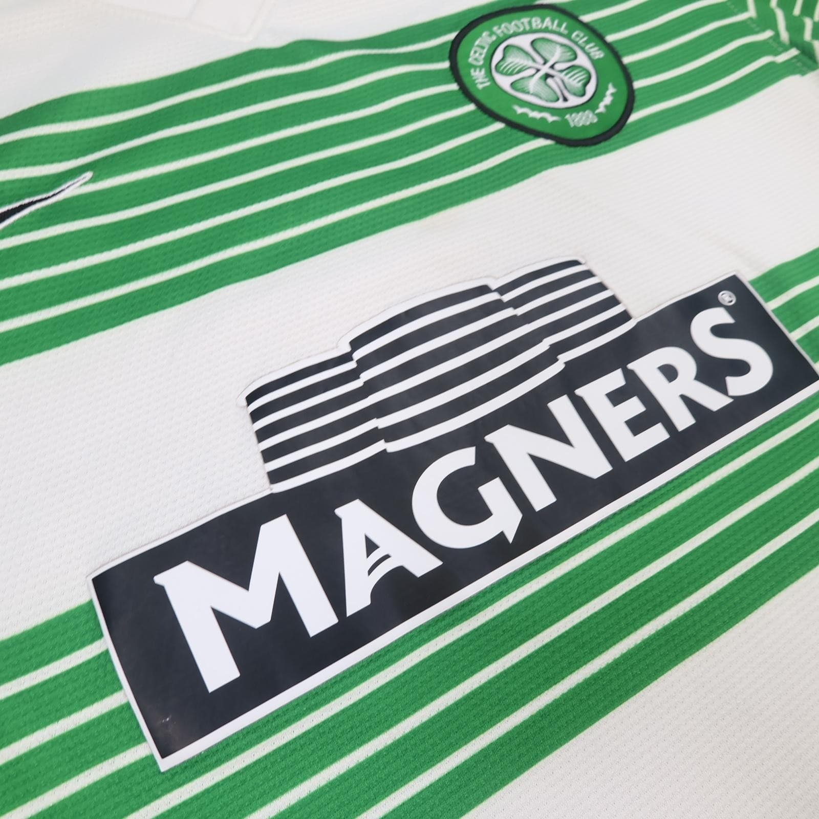Celtic Shirt Mens Medium Green White Home 2013 2015 Football Nike Magners photo 7