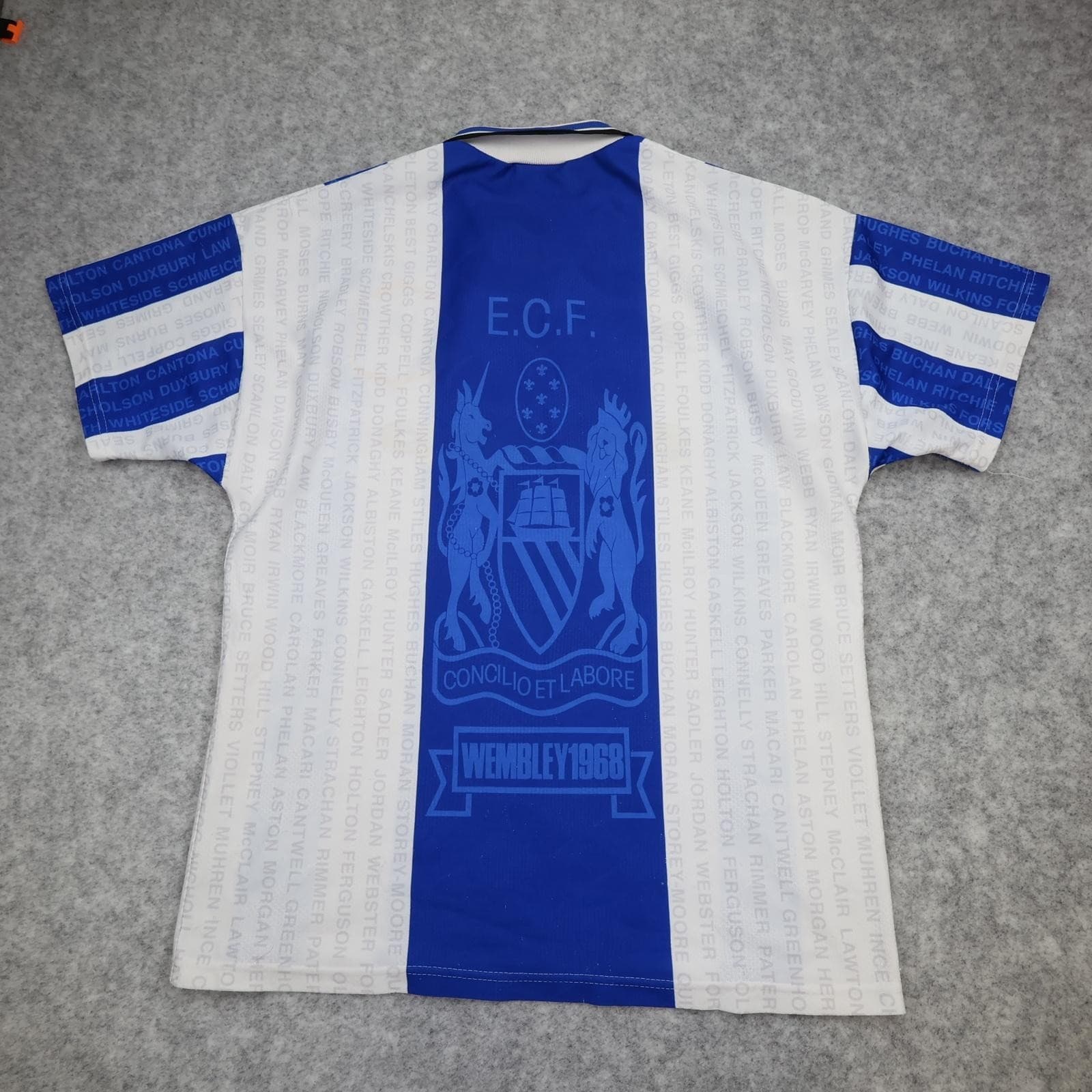 Vintage Manchester United Shirt Mens Medium Blue 3rd Football Umbro Sharp 90s photo 9