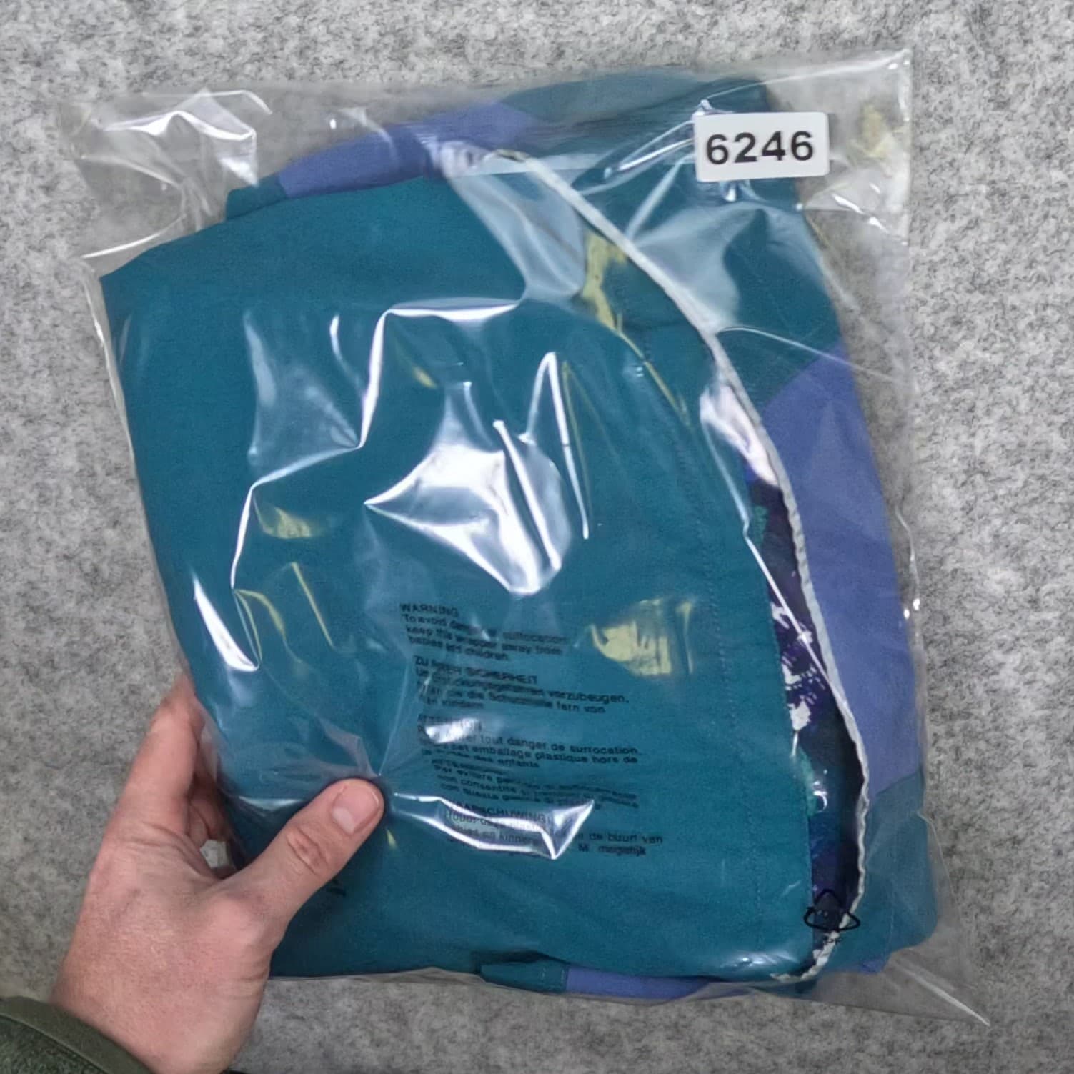 Vintage Nike Windbreaker Shell Jacket Medium 90s Patterned Purple Green photo 4