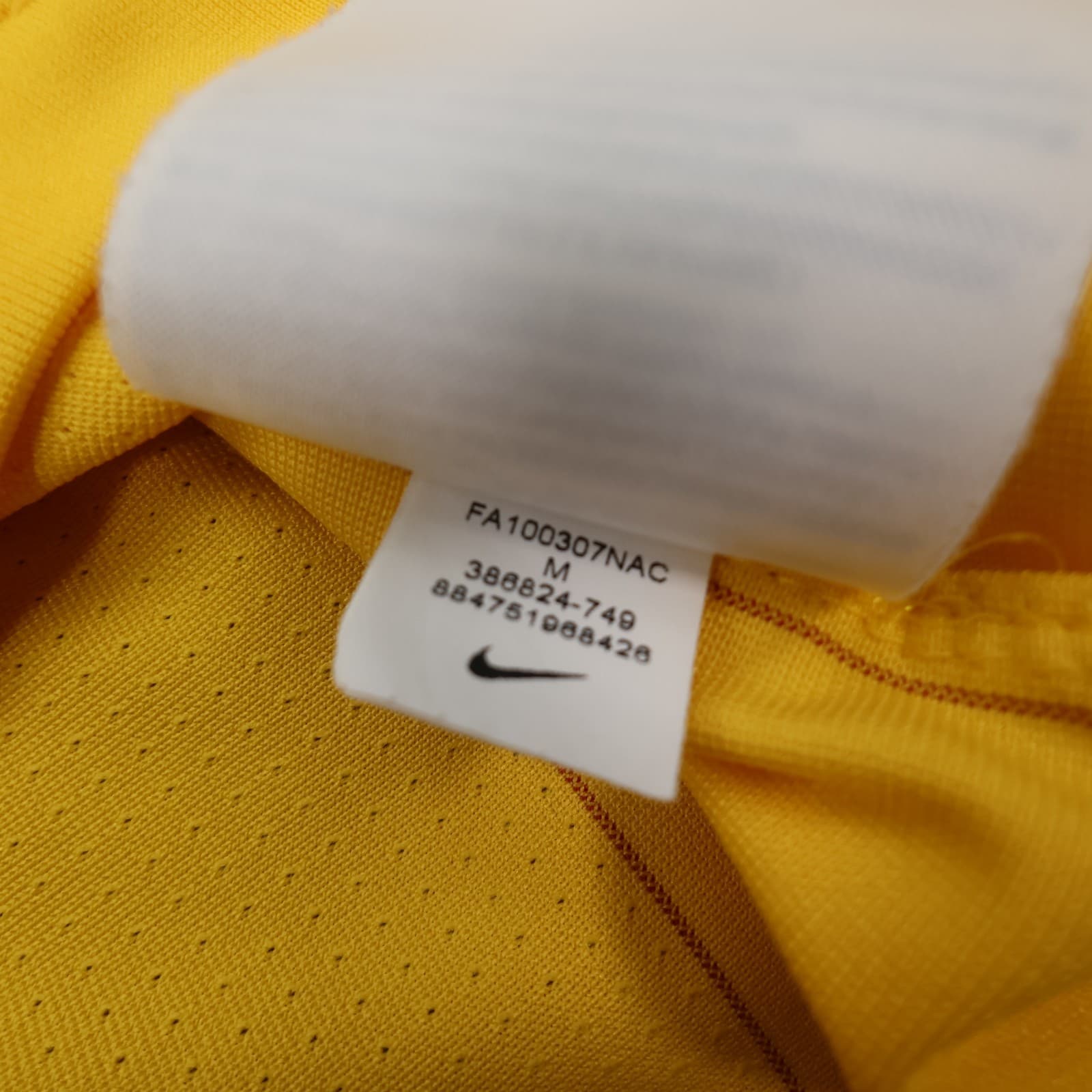 Arsenal Shirt Medium Yellow Away Kit 2010 2013 Nike Soccer Jersey photo 9
