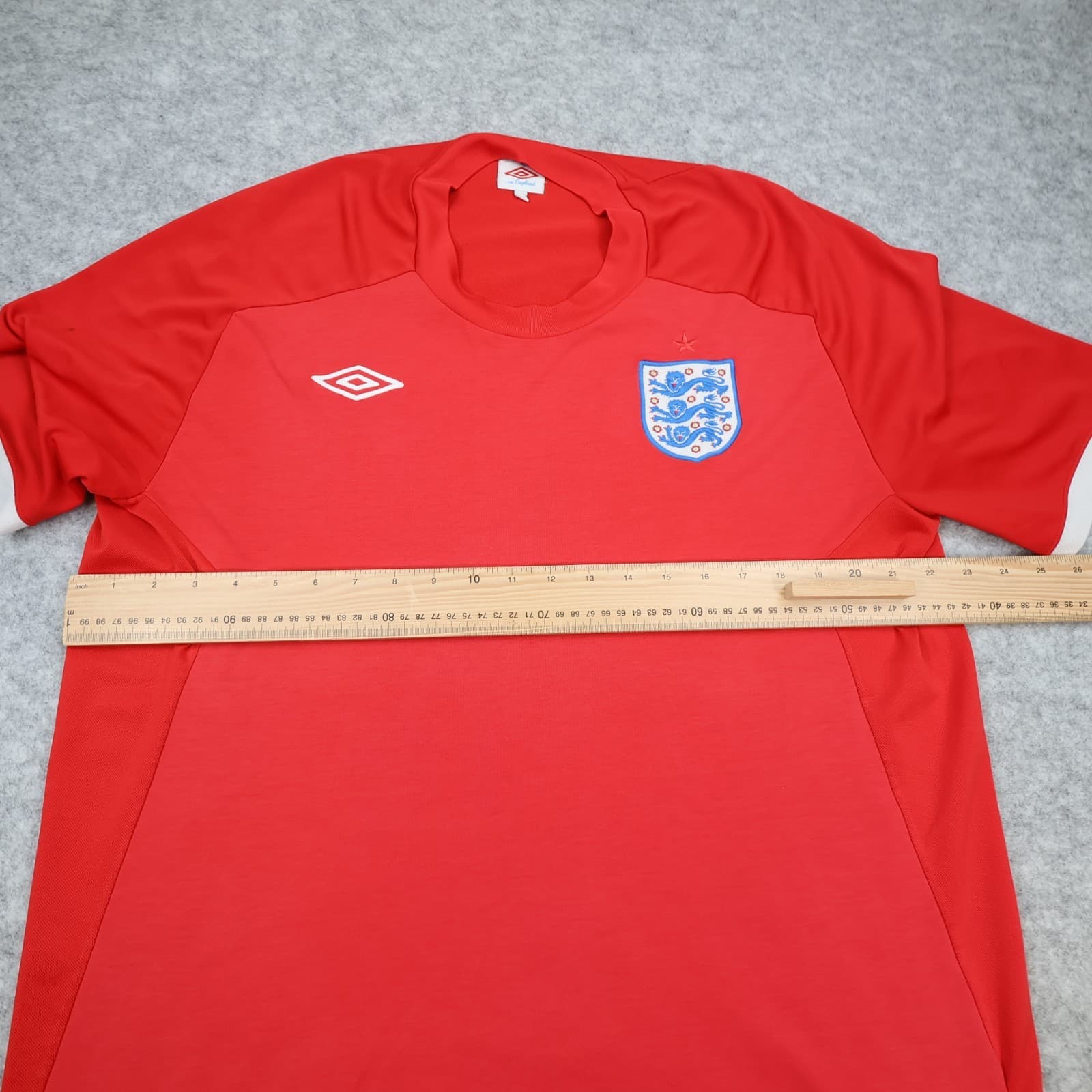 England Football Shirt 2XL Red Away Kit Umbro 2010 2011 48 South Africa XXL photo 8