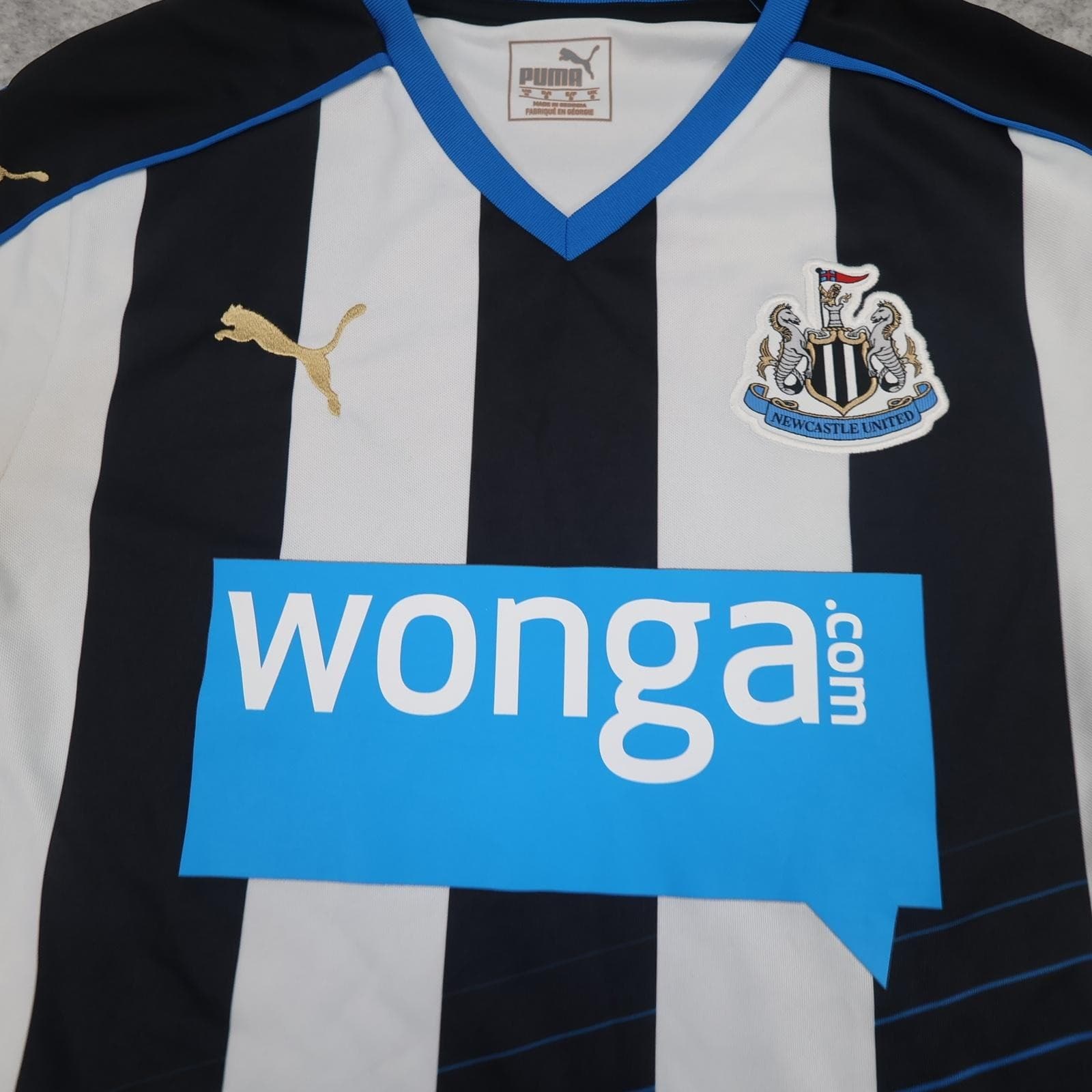 Newcastle United Shirt Mens Small Home 2015 2016 Football Jersey Puma Wonga photo 3