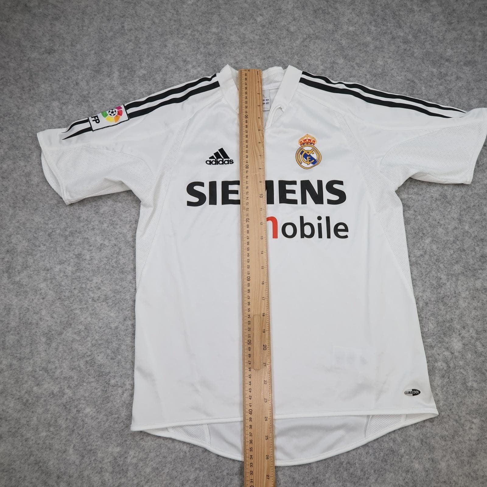 Vintage Real Madrid Shirt Youths 14-15 White 2004 2005 Adidas Siemens Mobile photo 11