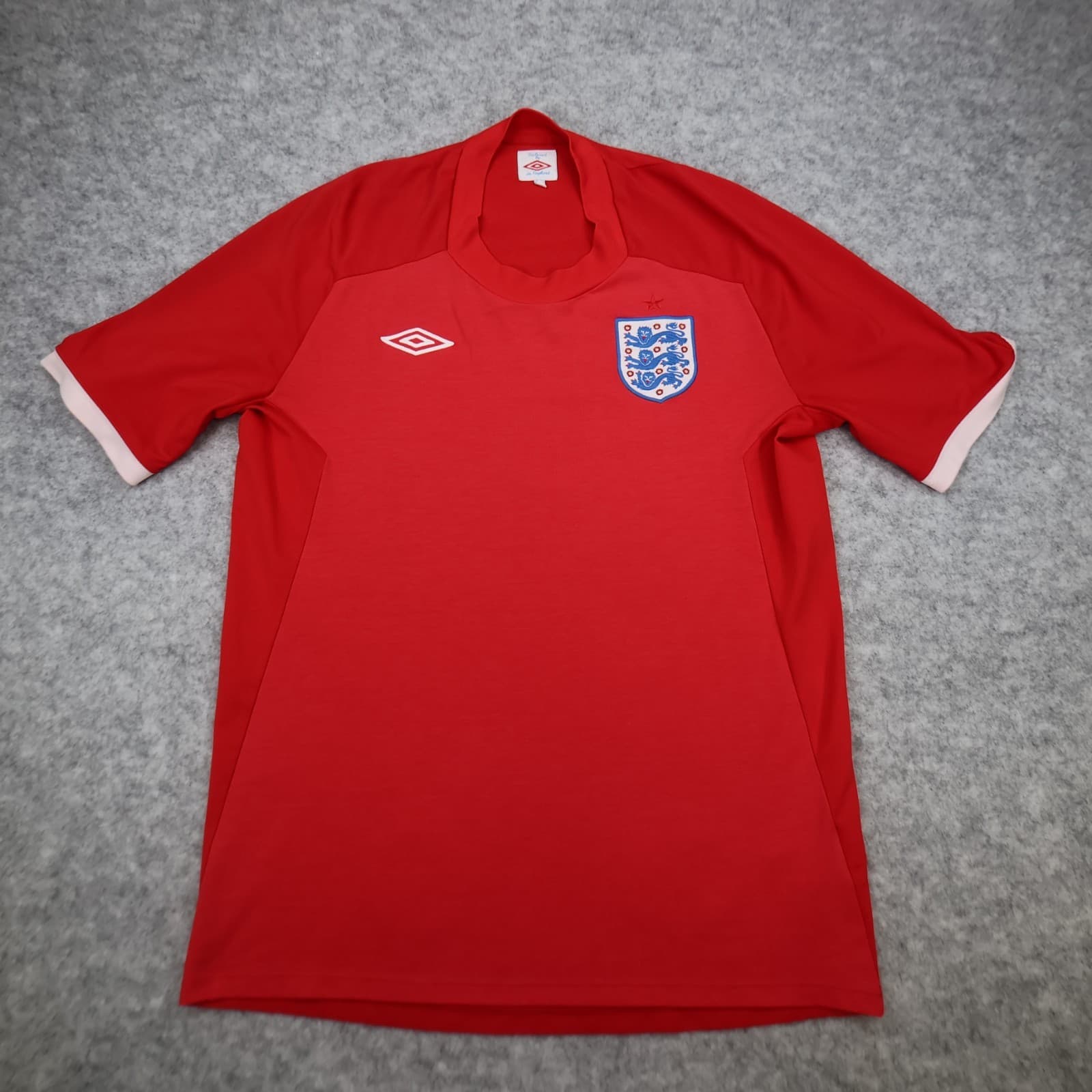 England Football Shirt Large Red Away Kit World Cup 2010 2011 42" Soccer Jersey