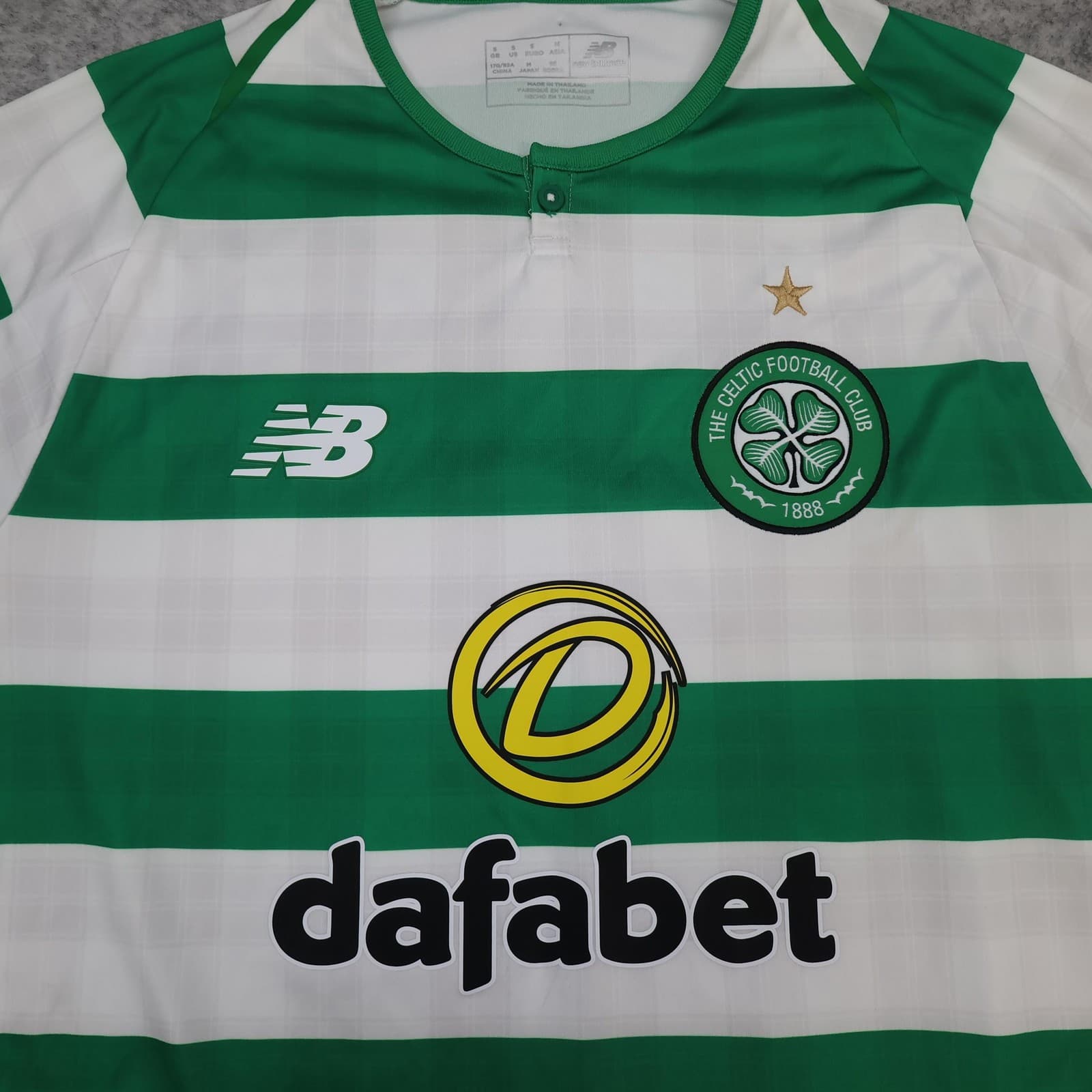 Celtic Shirt Mens Small Green Home 2017 2018 New Balance Jersey Christie 24 photo 3