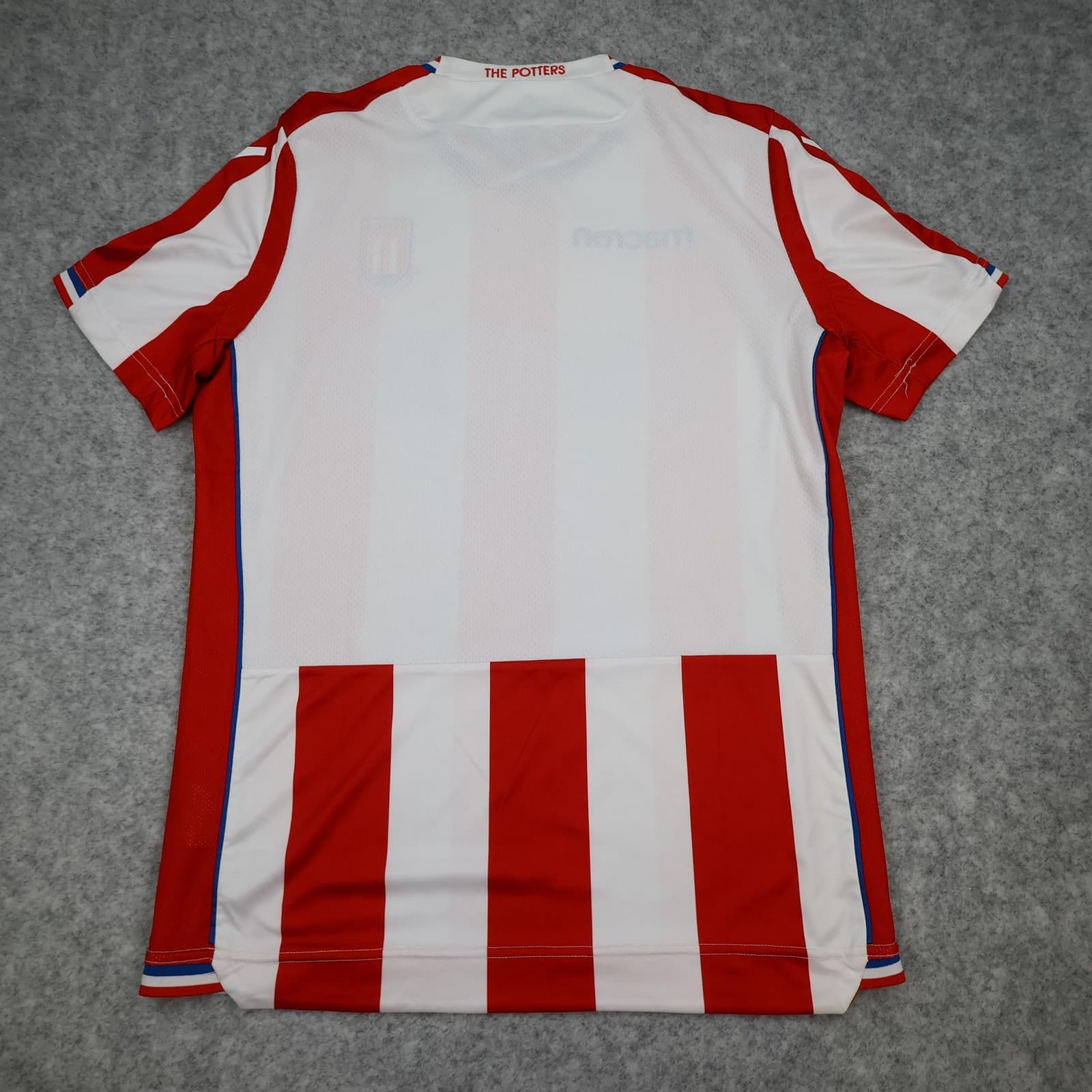 Stoke City Shirt Mens Medium Red Home Kit 2017 2018 Macron Jersey Soccer Jersey photo 2