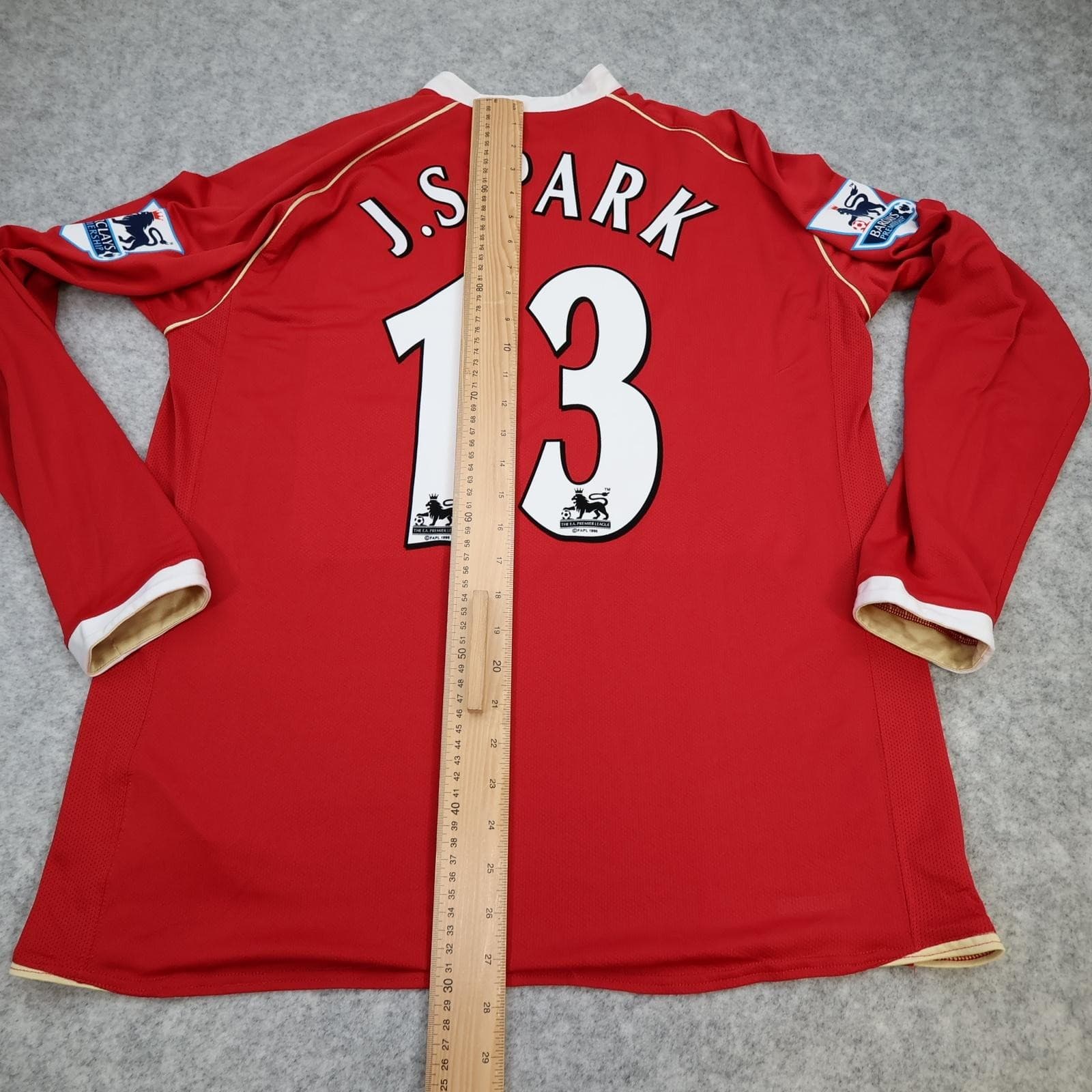 Manchester United Shirt Mens Large Red Home 2006 2007 Football Nike Ji Sung Park photo 13