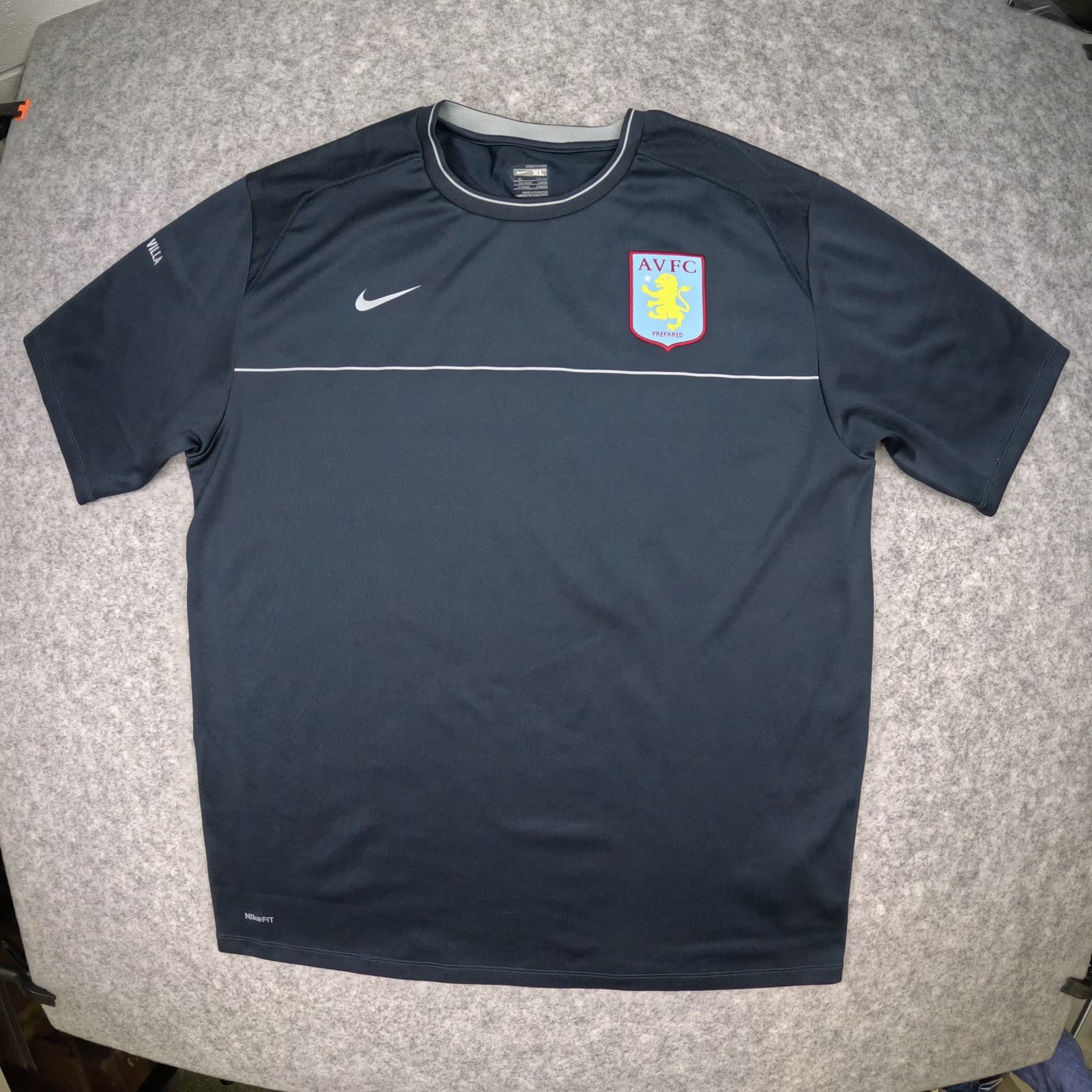 Aston Villa Football Shirt Extra Large Navy Blue Nike 2008 2009 Training Jersey