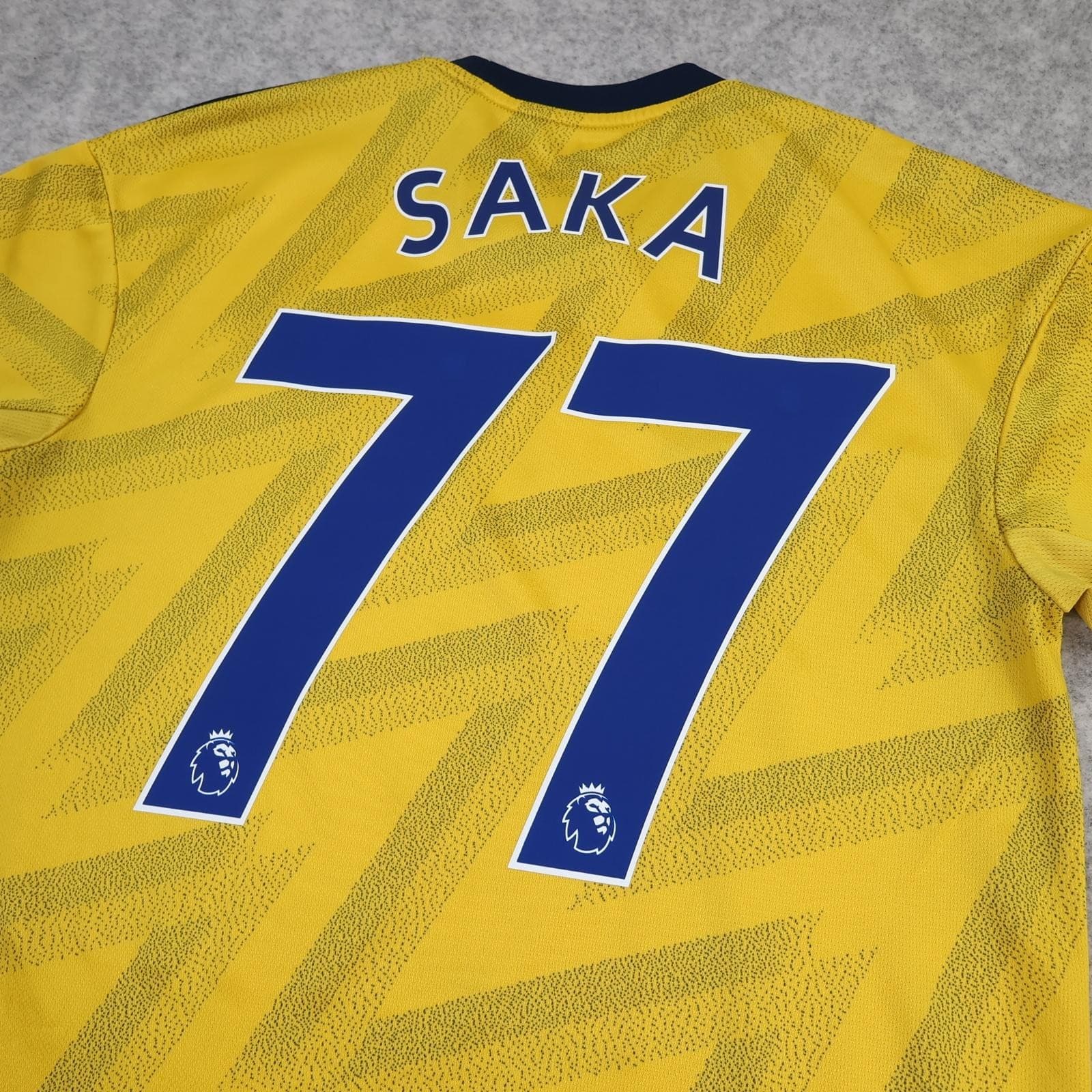 Arsenal Away Shirt Mens Small Yellow 2019 2020 Football Adidas Saka 77 Jersey photo 10