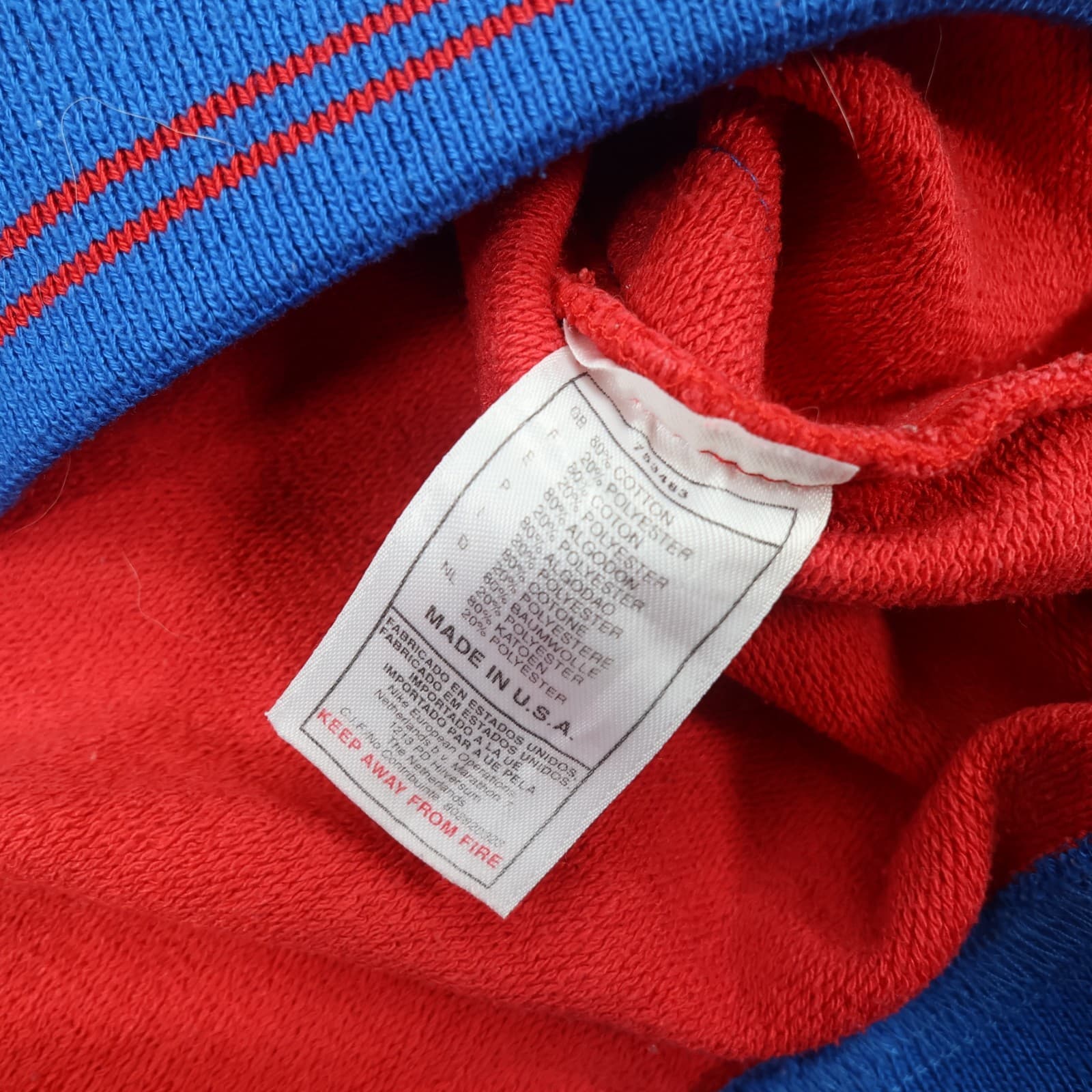 Vintage South Korea Jumper Large Nike Red Drill Top Pullover 1998 2000 1/4 Zip photo 8
