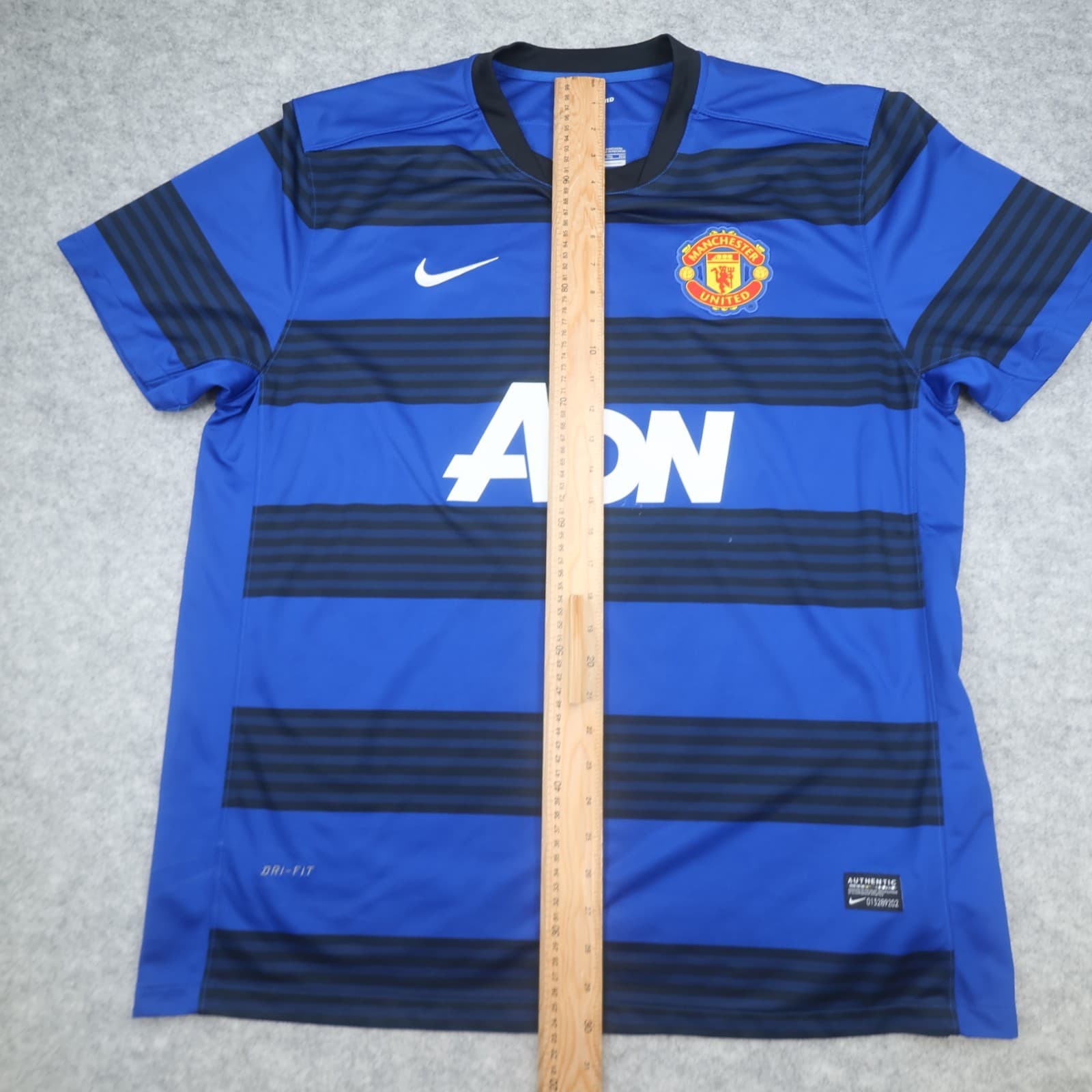 Manchester United Shirt 2XL Away Blue Kit 2011 2012 Soccer Jersey photo 15