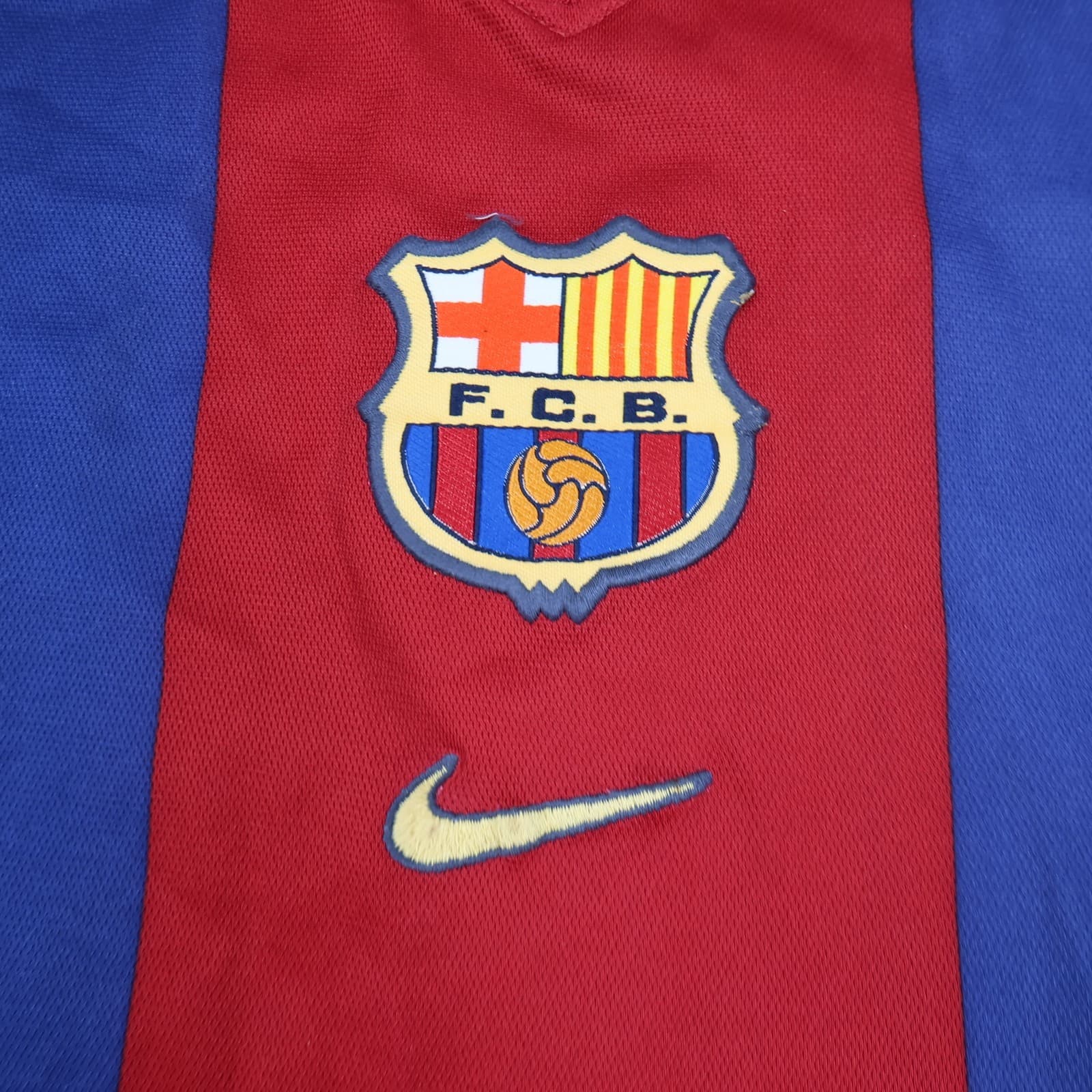 Vintage Barcelona Shirt Small Red Home Kit 1998 1999 Nike Soccer Jersey Football photo 3