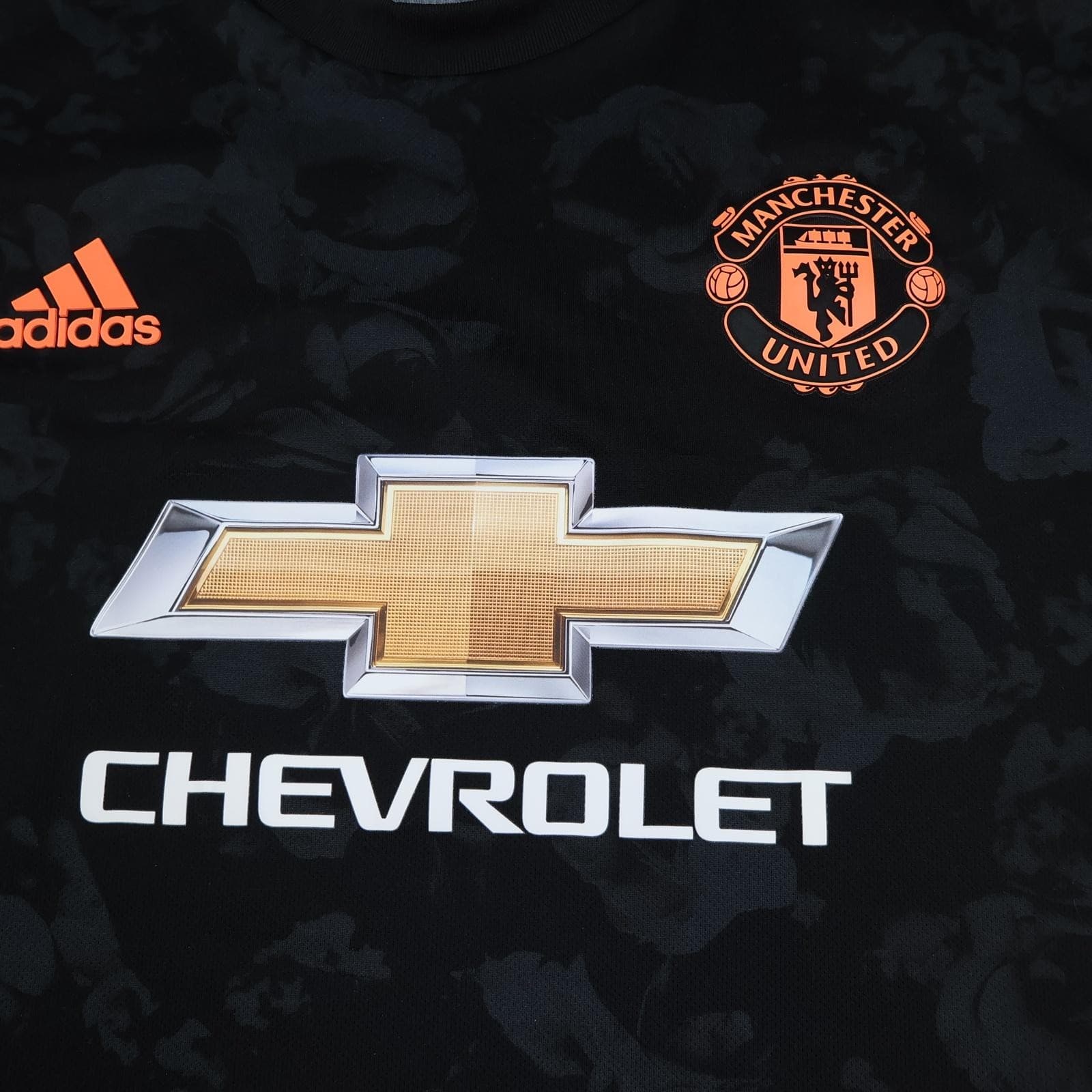 Manchester United Shirt Mens 2XL Black 3rd Kit 2019 2020 Adidas Soccer Jersey photo 3