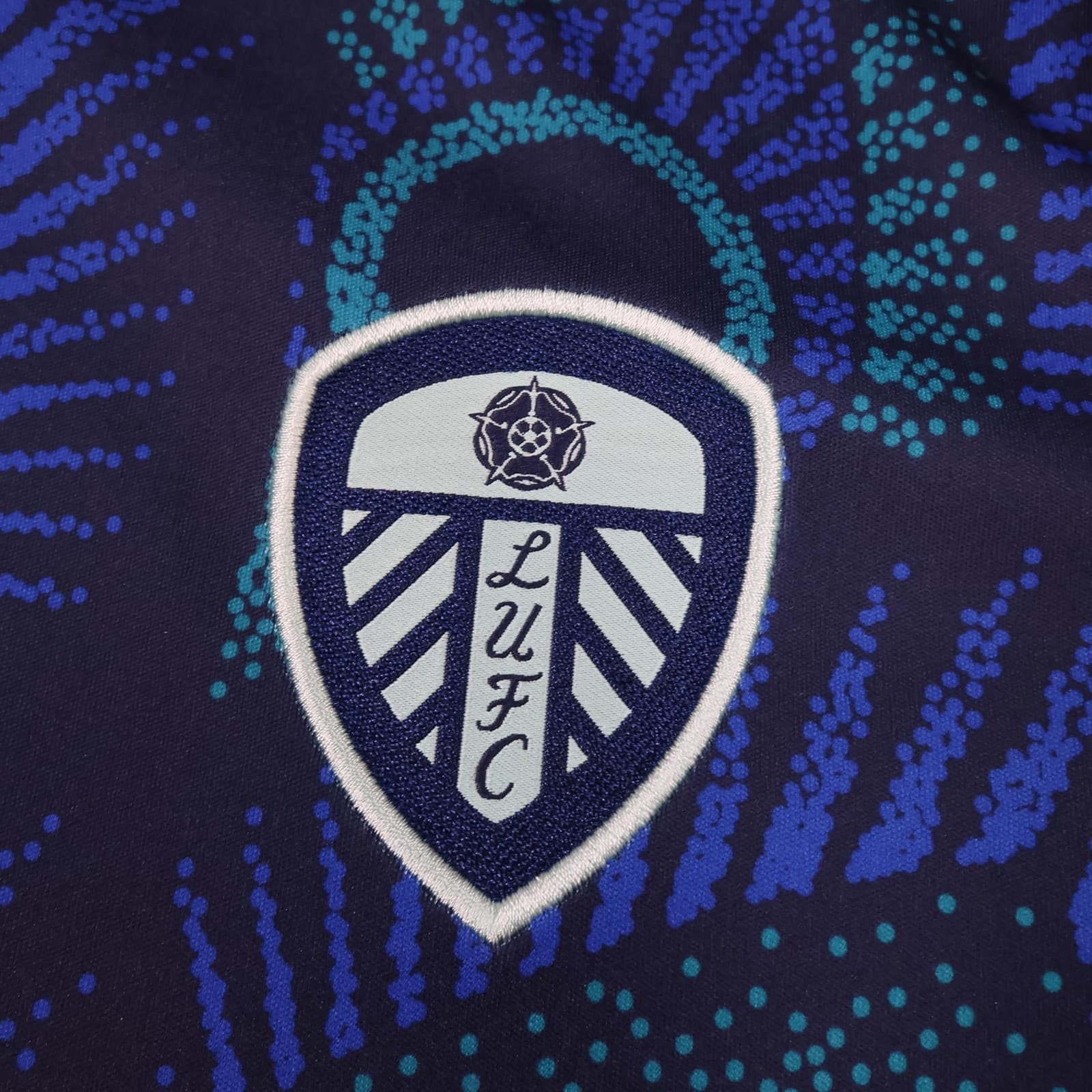 Leeds United Shirt Mens XL Blue Away Kit 2023 2024 Adidas Soccer Jersey photo 6