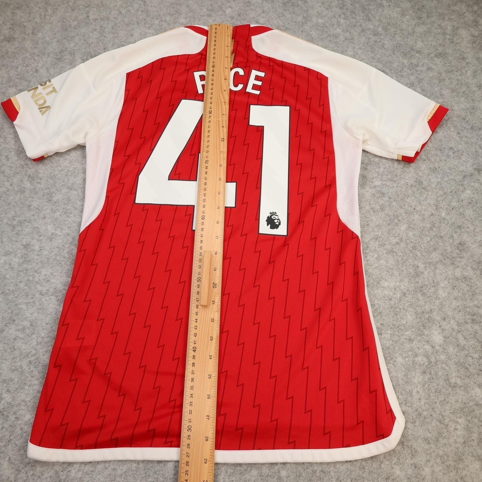 Arsenal Shirt Mens Small Red Home 2023 2024 EPL Football Adidas Rice 41 Jersey photo 13