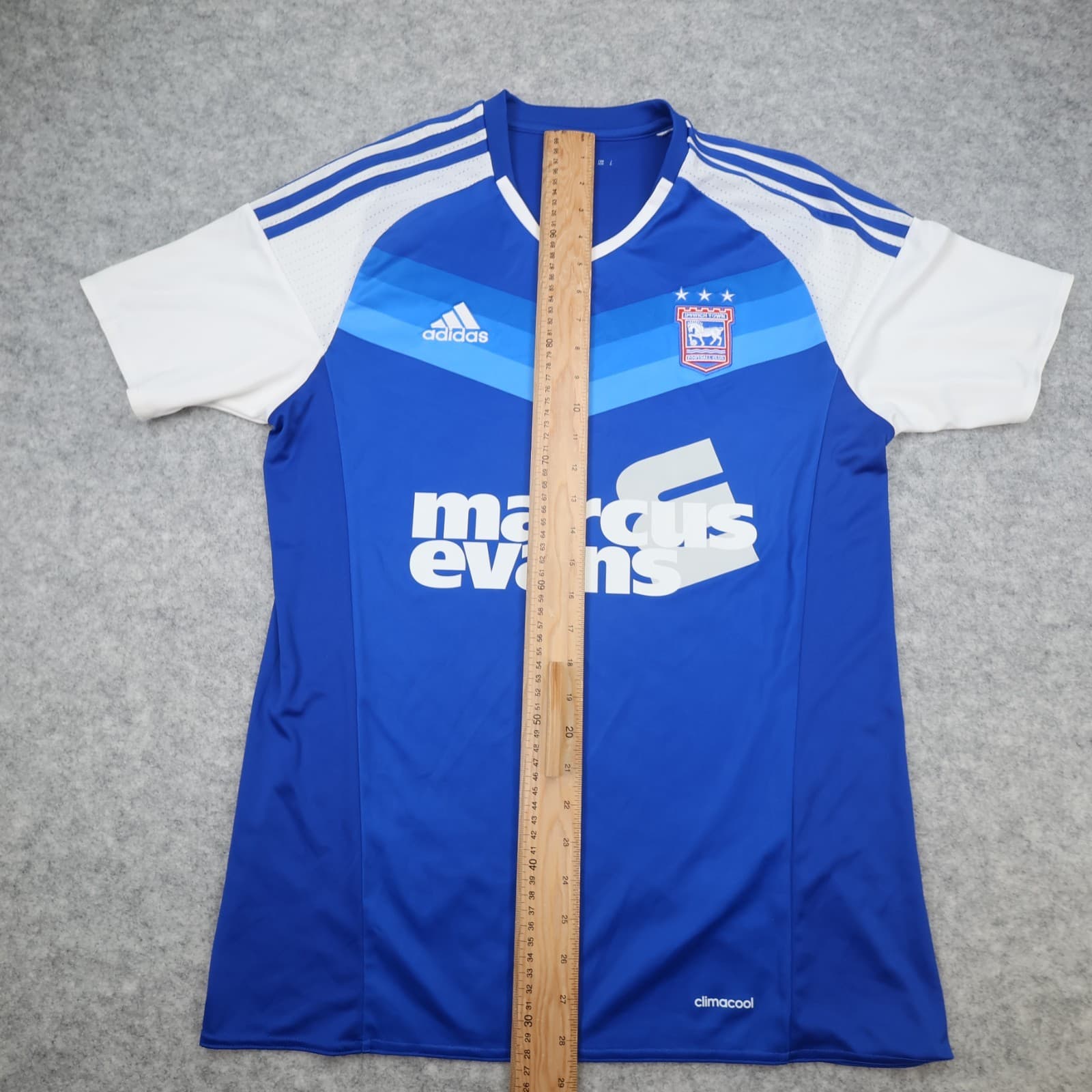Ipswich Town Shirt Medium Blue Home Kit 2016 2017 Adidas Jersey Marcus Evans photo 13